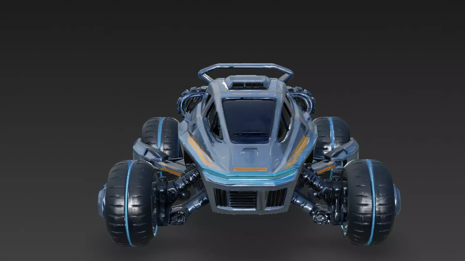 Futuristic Cyber Off-Road Vehicle PBR 3D Model 3D model_1