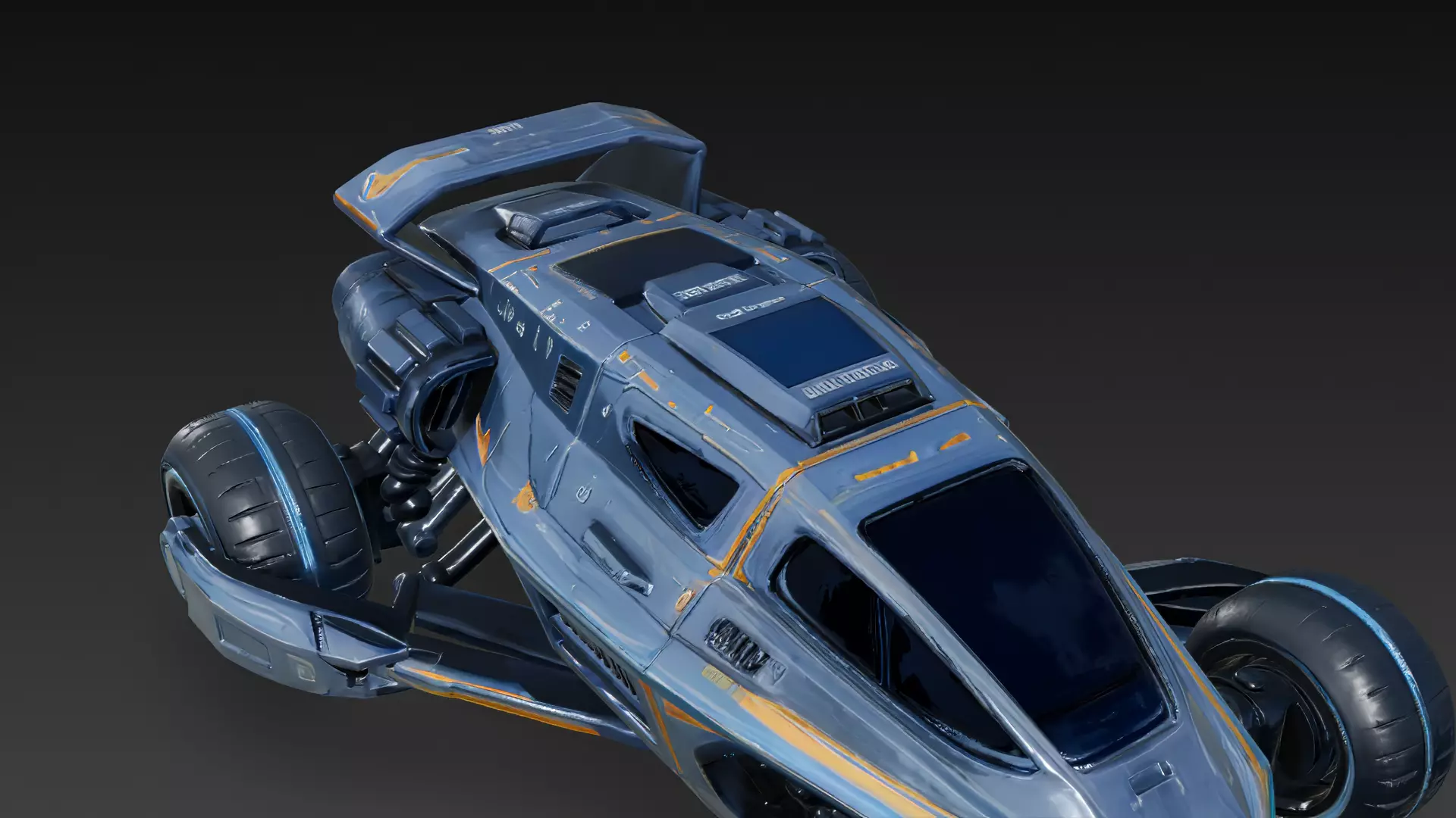 Futuristic Cyber Off-Road Vehicle PBR 3D Model 3D model_7