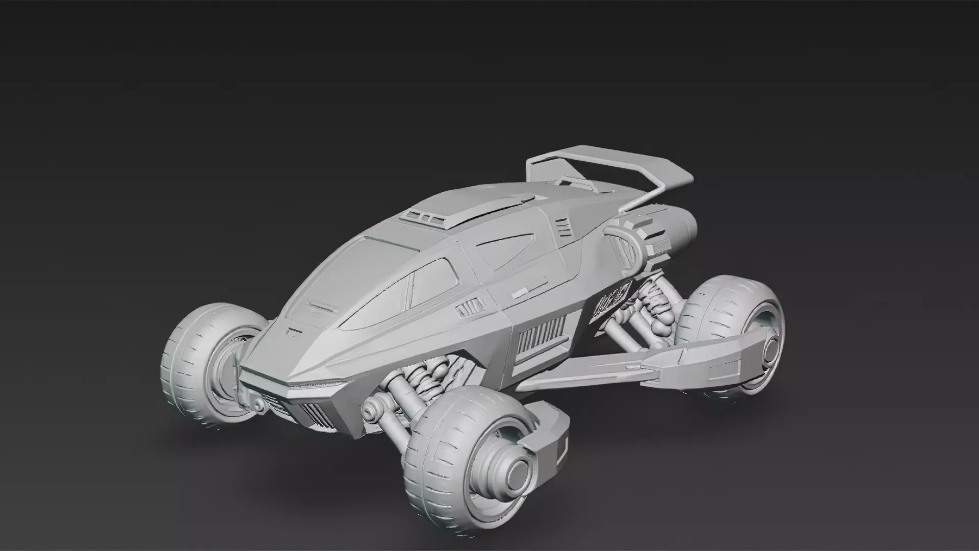 Futuristic Cyber Off-Road Vehicle PBR 3D Model 3D model_10