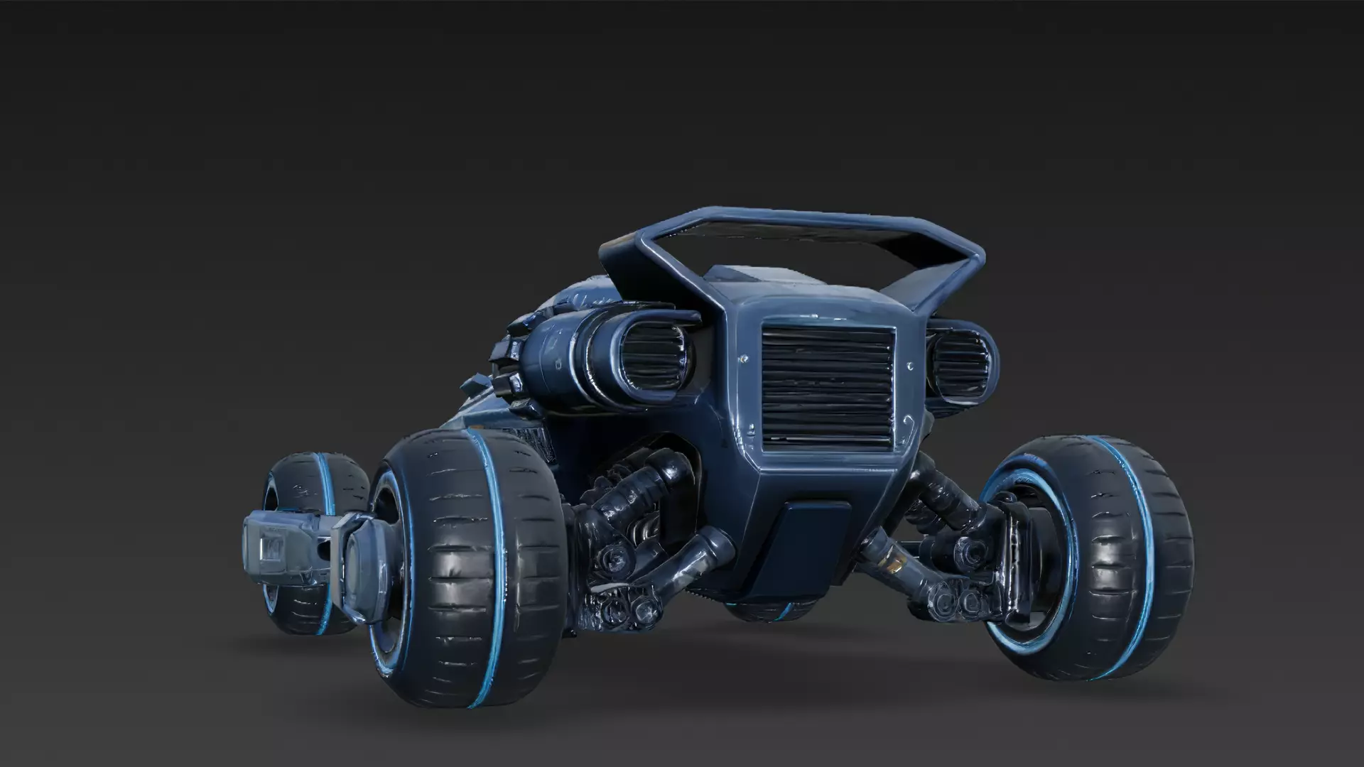 Futuristic Cyber Off-Road Vehicle PBR 3D Model 3D model_5