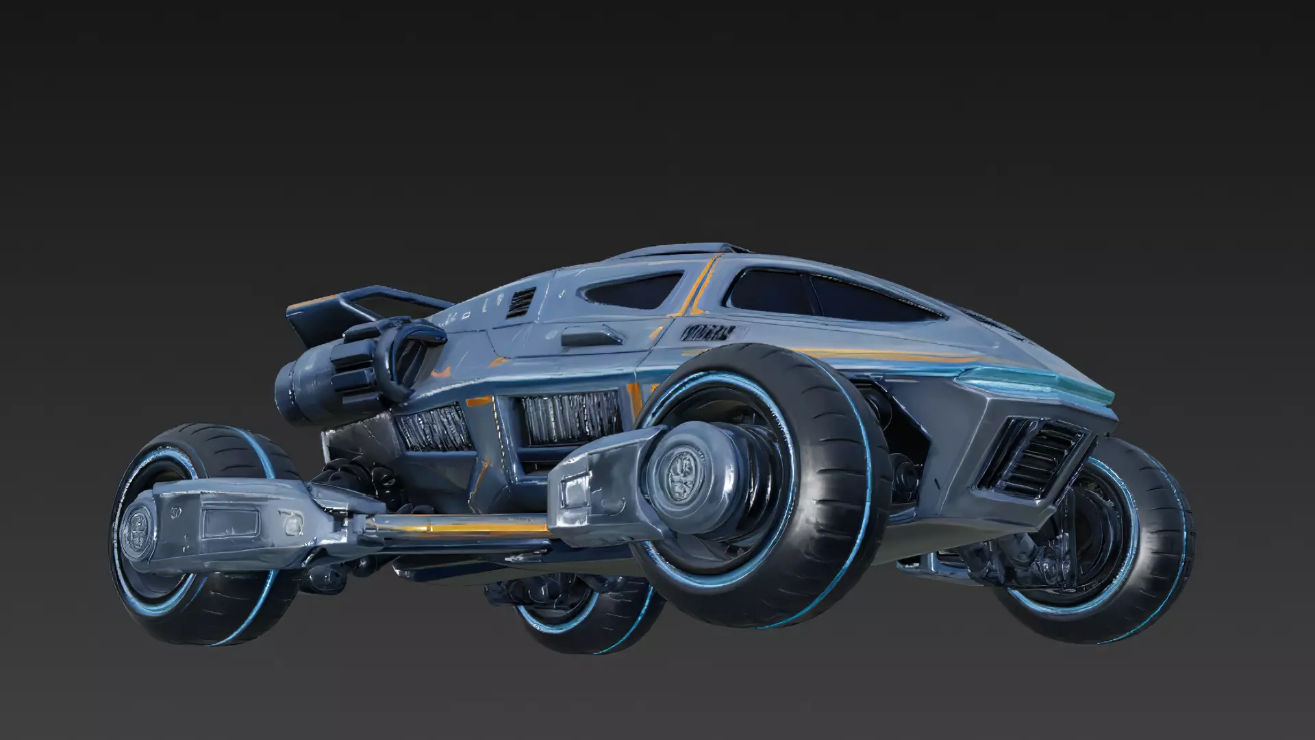 Futuristic Cyber Off-Road Vehicle PBR 3D Model 3D model_2