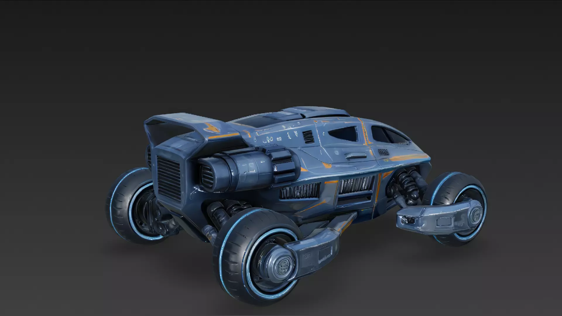 Futuristic Cyber Off-Road Vehicle PBR 3D Model 3D model_3