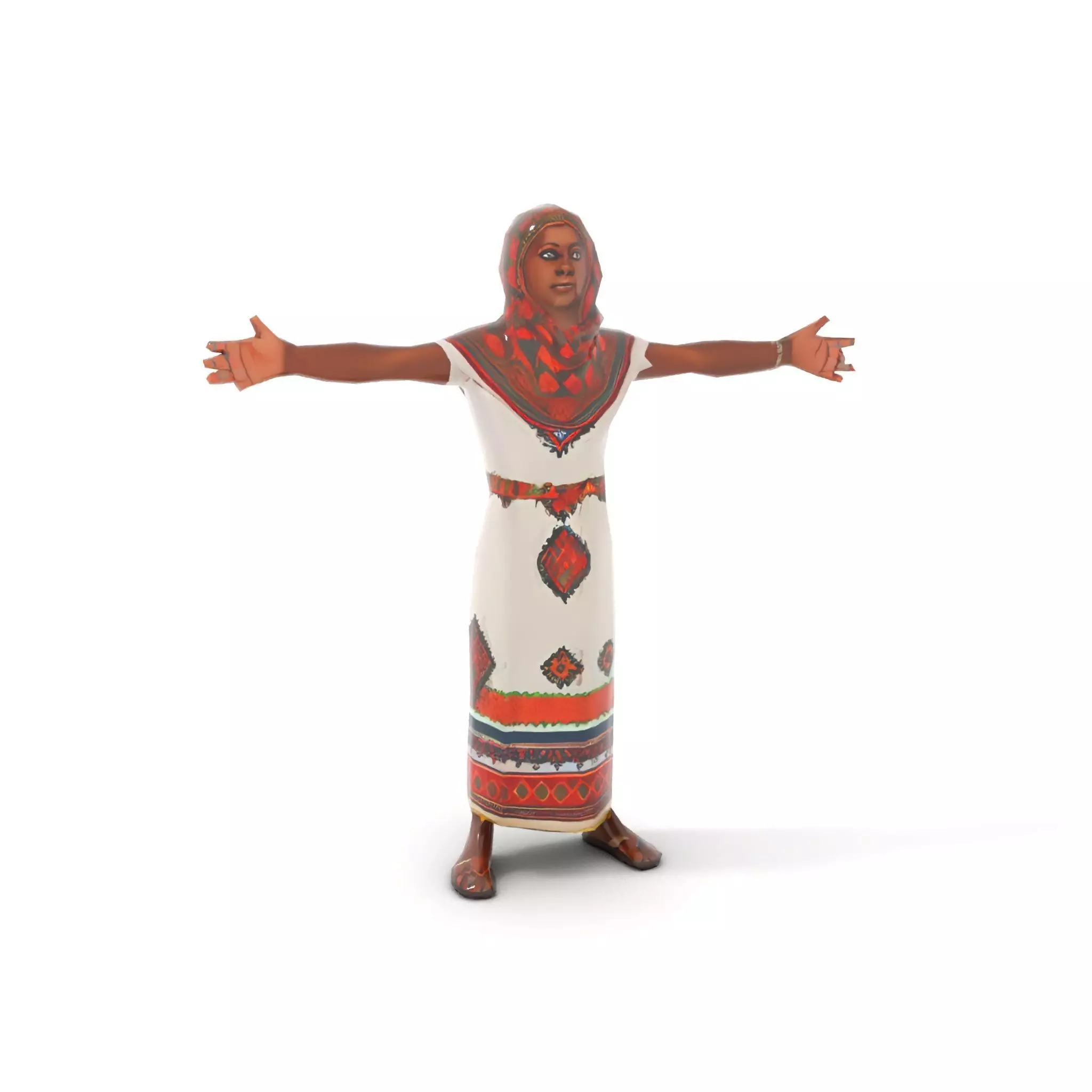 Diverse Ethnic Attire model pack Low-poly 3D model_7