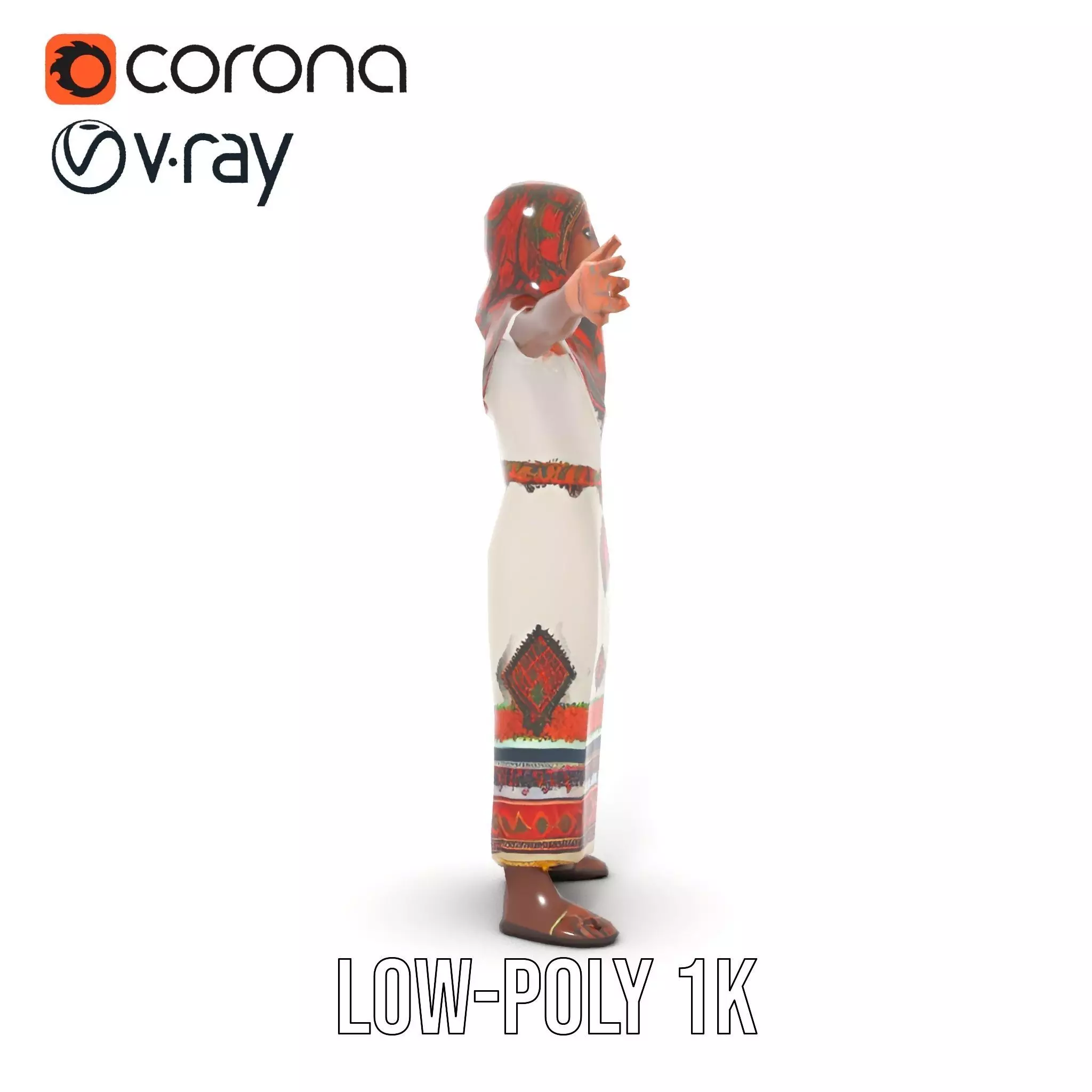 Diverse Ethnic Attire model pack Low-poly 3D model_14