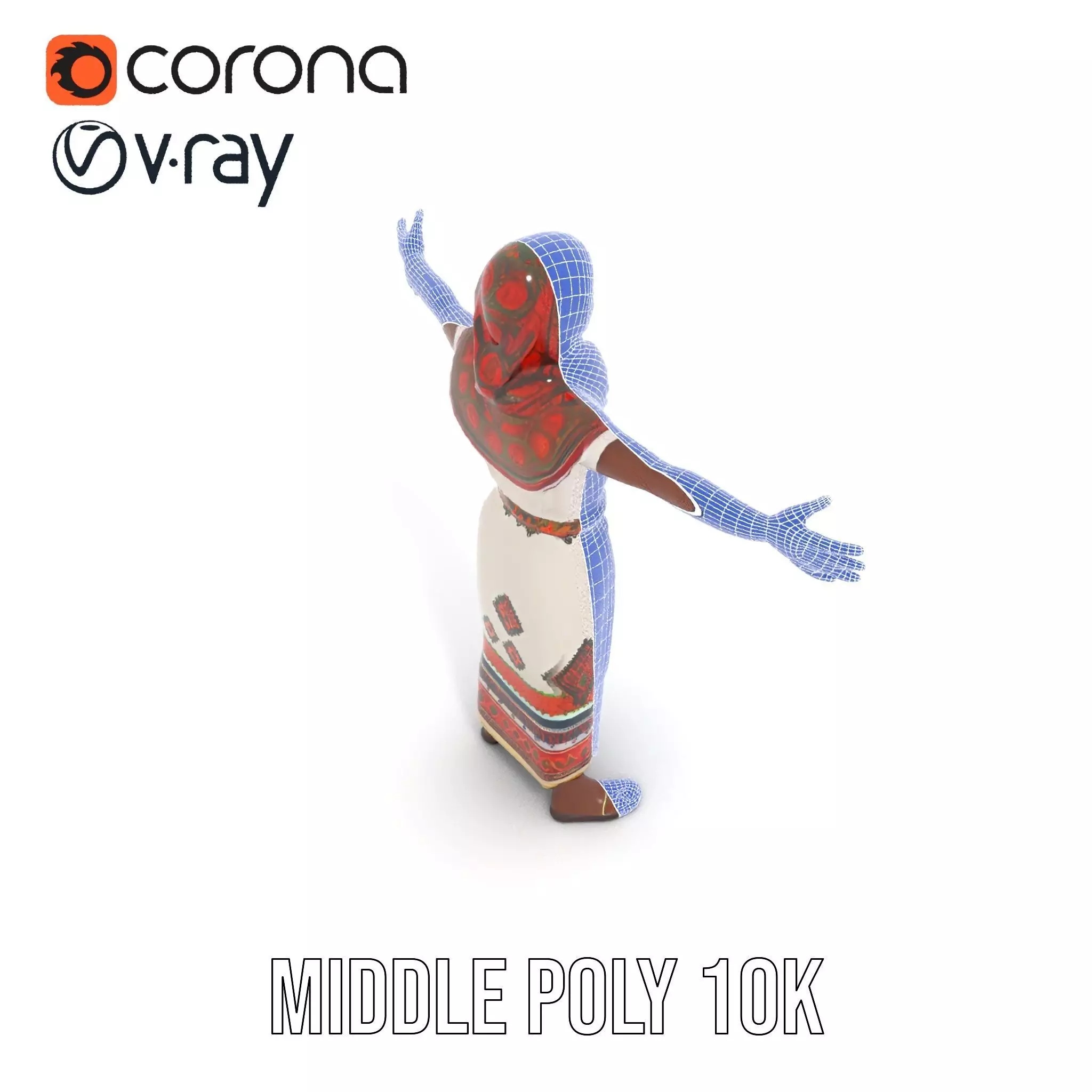 Diverse Ethnic Attire model pack Low-poly 3D model_27