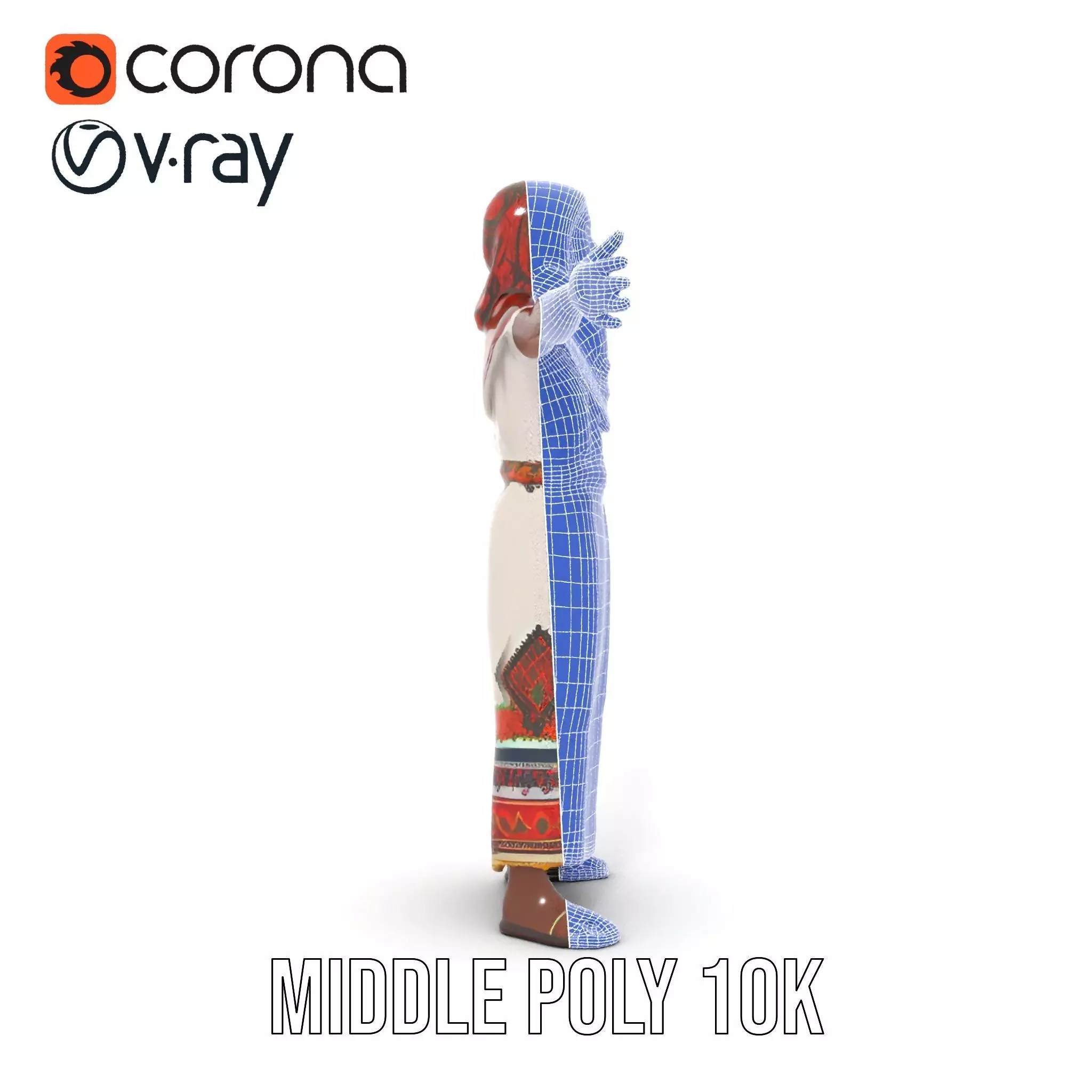 Diverse Ethnic Attire model pack Low-poly 3D model_25