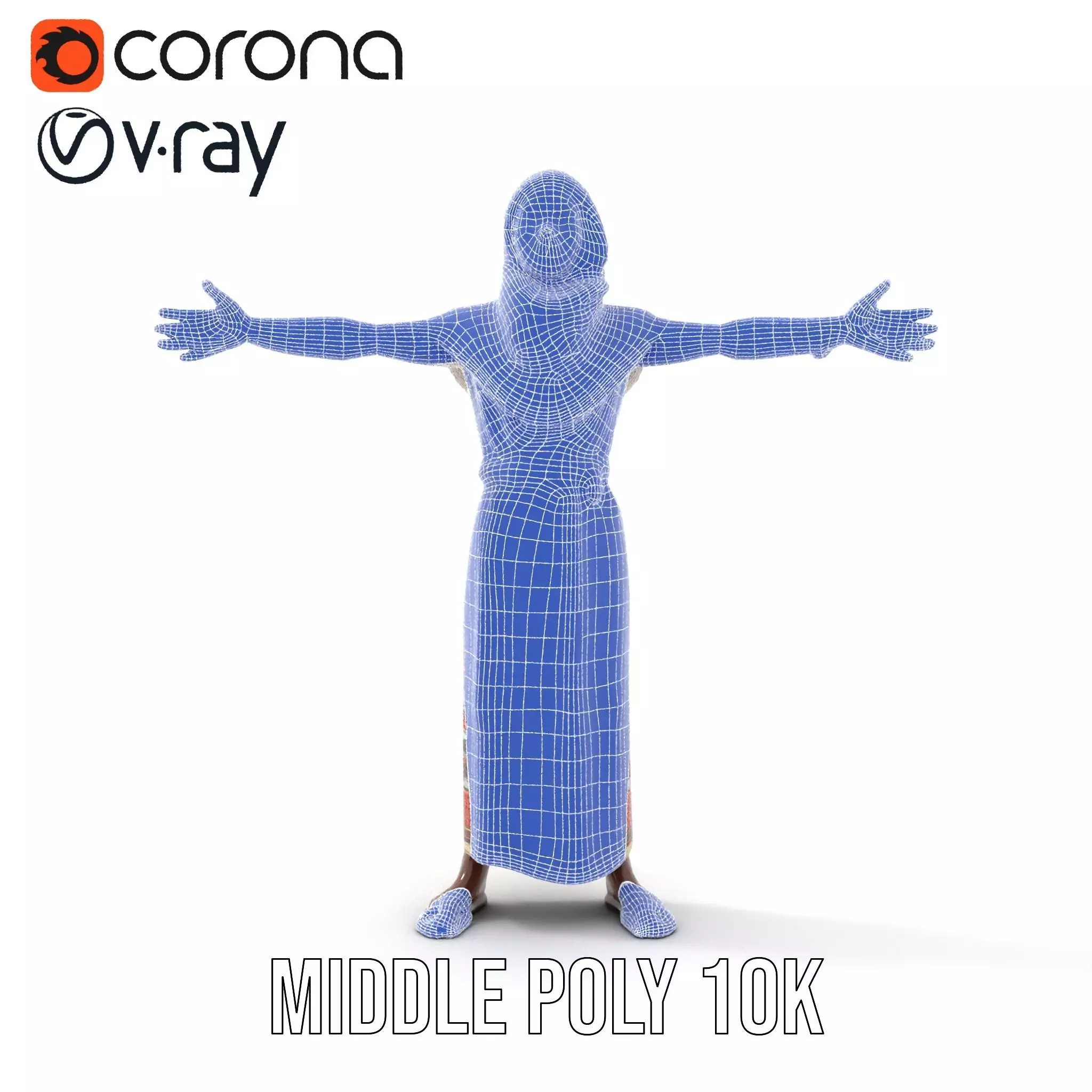 Diverse Ethnic Attire model pack Low-poly 3D model_29