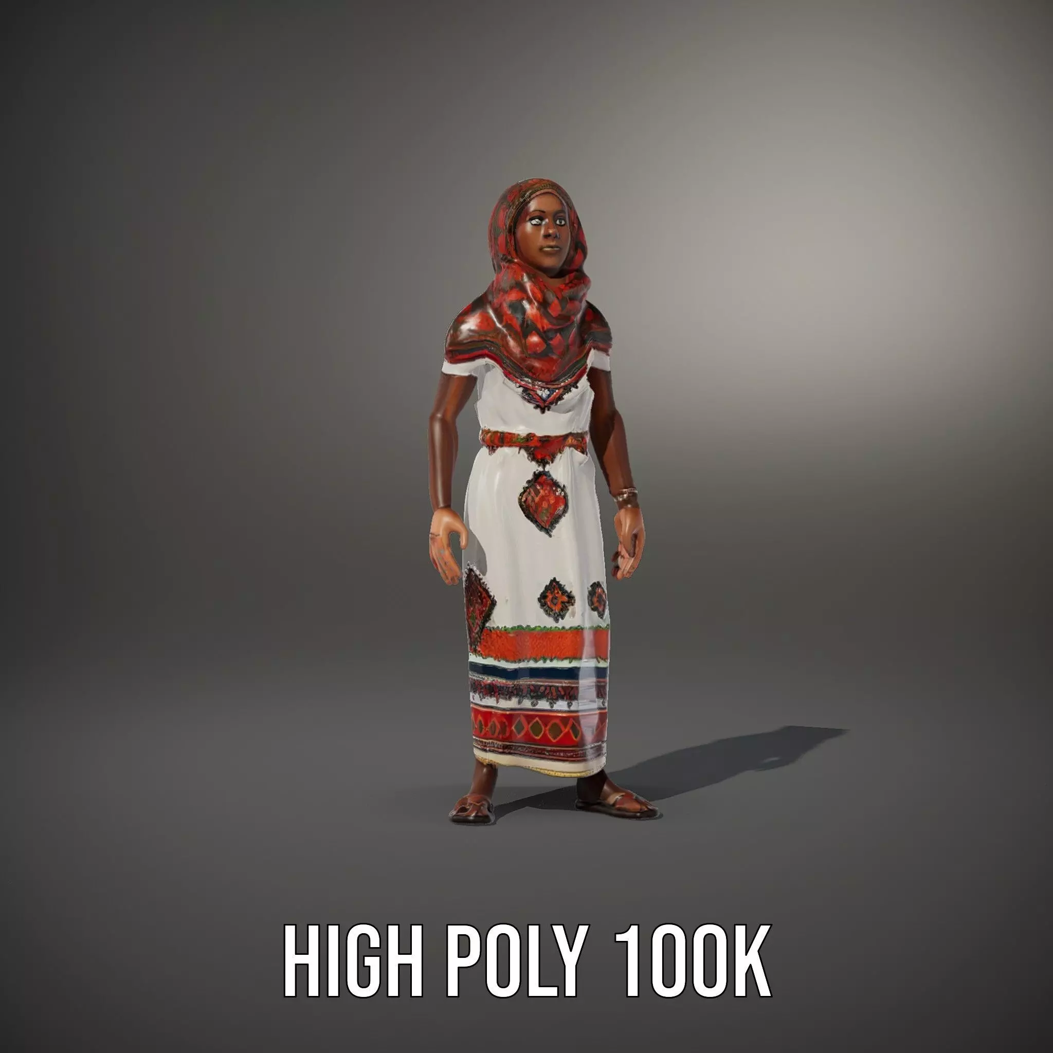 Diverse Ethnic Attire model pack Low-poly 3D model_10