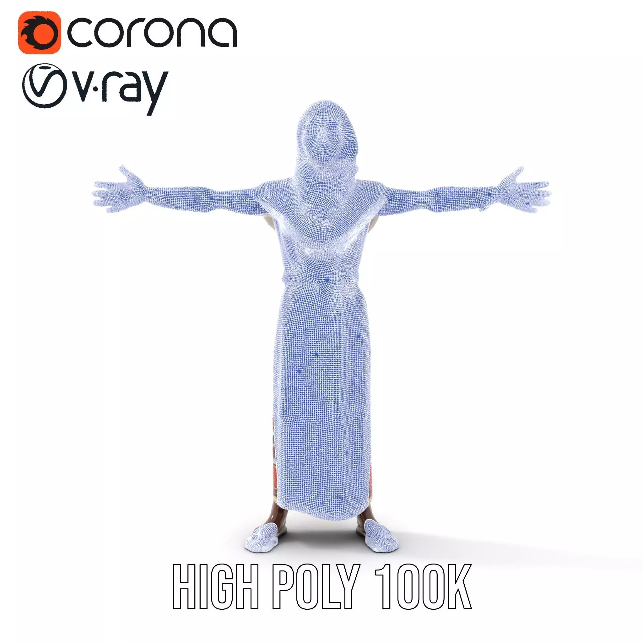 Diverse Ethnic Attire model pack Low-poly 3D model_34