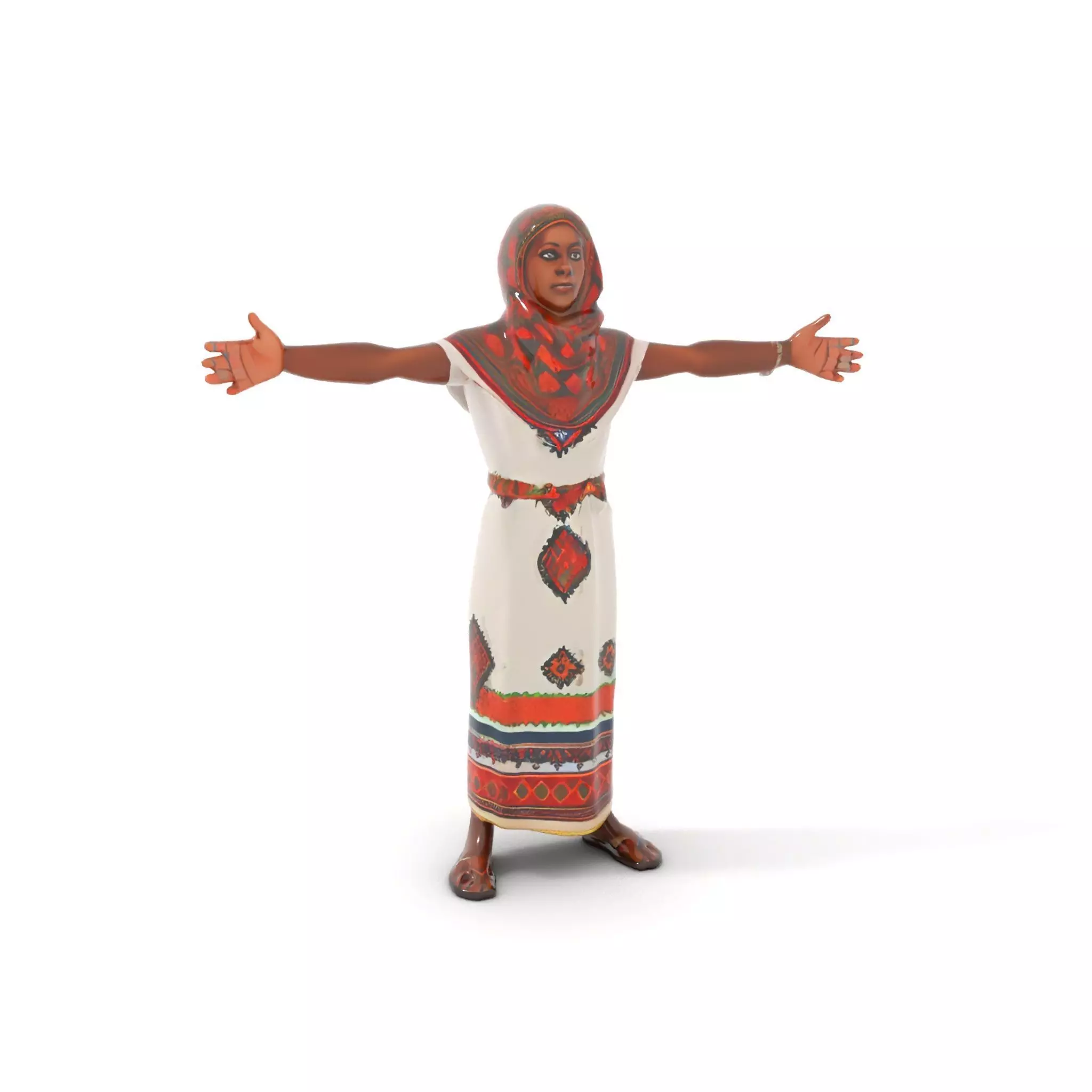 Diverse Ethnic Attire model pack Low-poly 3D model_5