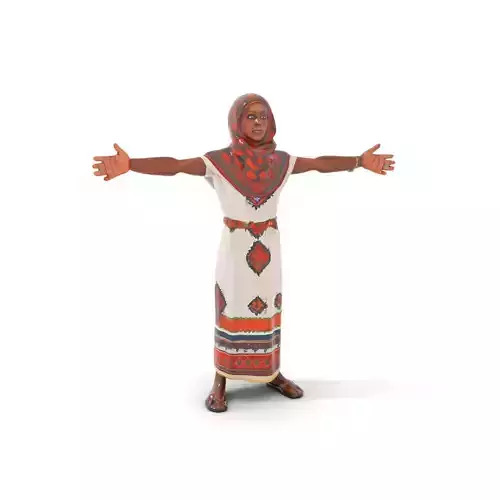 Diverse Ethnic Attire model pack Low-poly 3D model