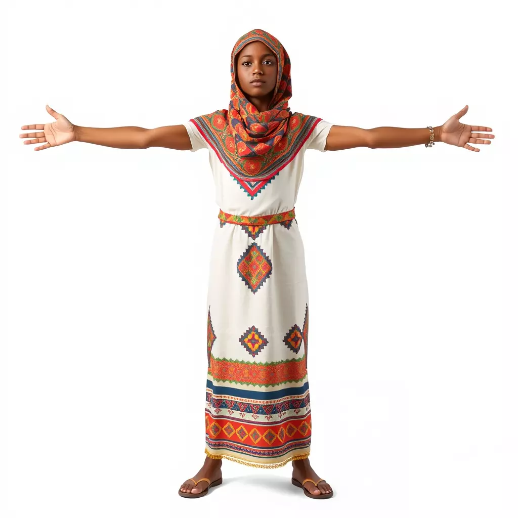 Diverse Ethnic Attire model pack Low-poly 3D model_2