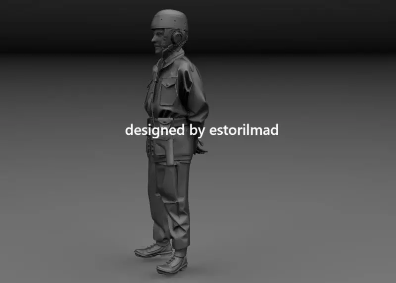 WW2 BRITISH PILOT HORSA GLIDER V4 3D print model_2