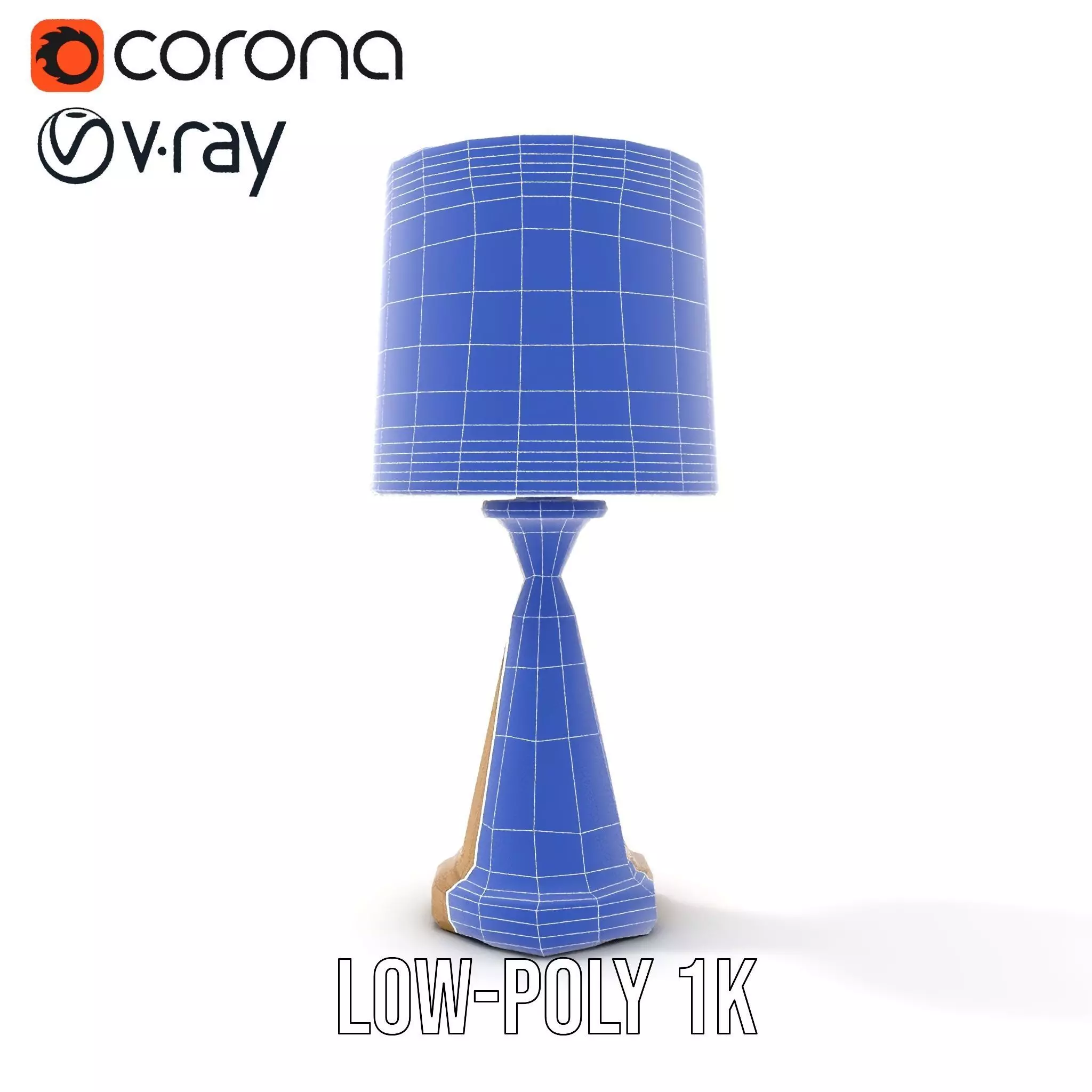 Elegant Brass Table Lamp model pack Low-poly 3D model_27