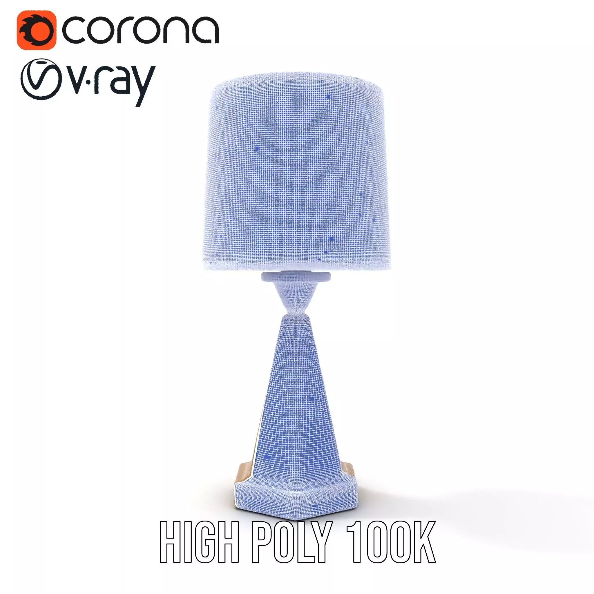 Elegant Brass Table Lamp model pack Low-poly 3D model_31