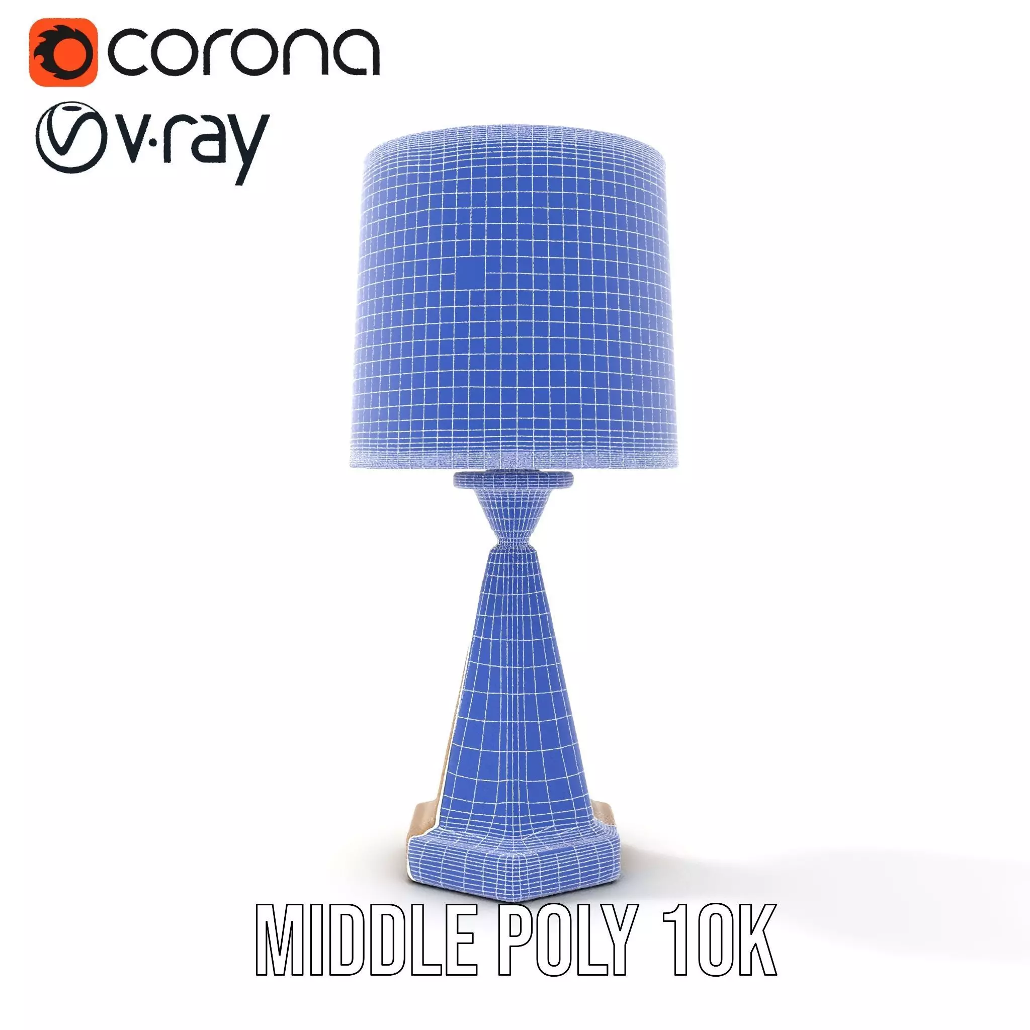 Elegant Brass Table Lamp model pack Low-poly 3D model_24