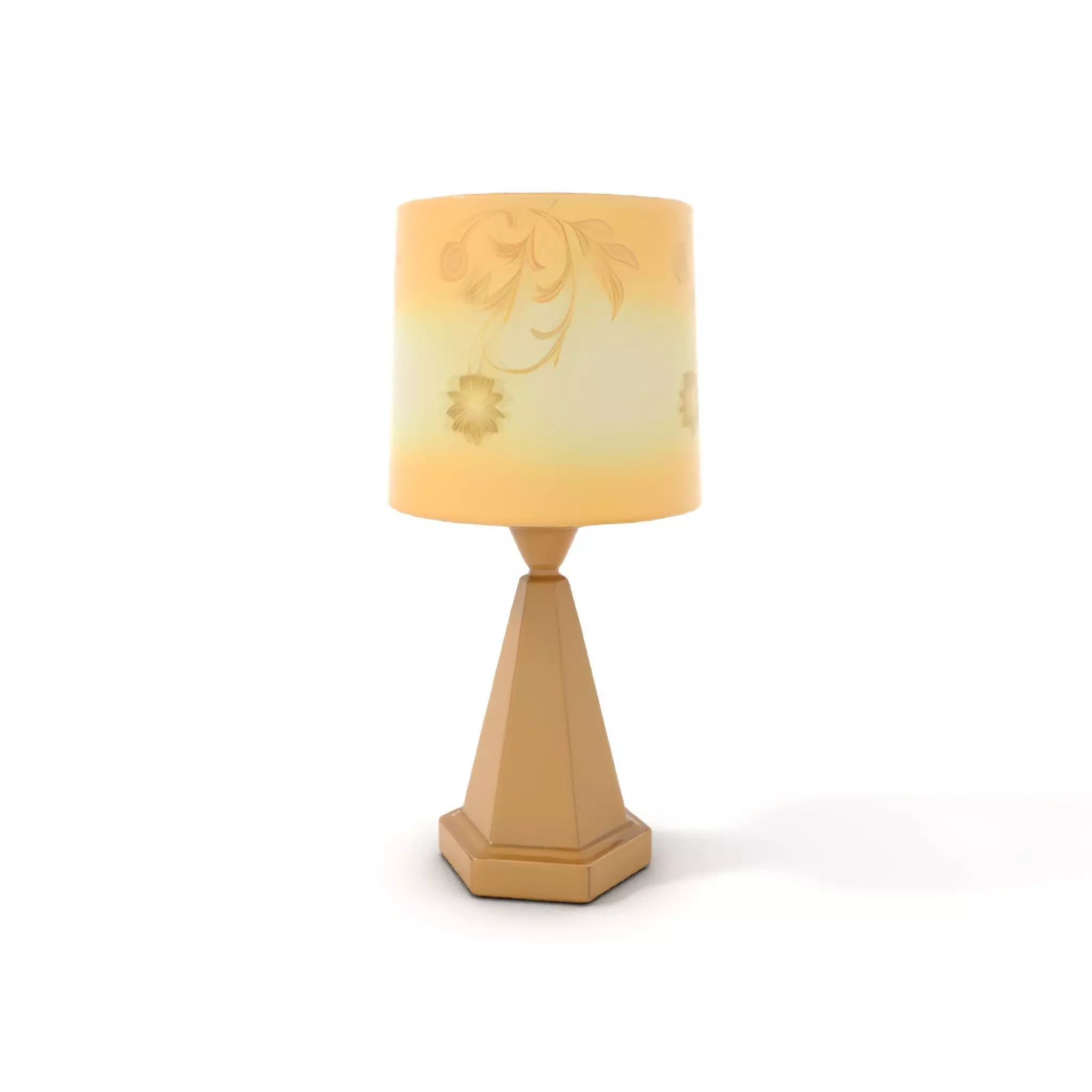 Elegant Brass Table Lamp model pack Low-poly 3D model_0