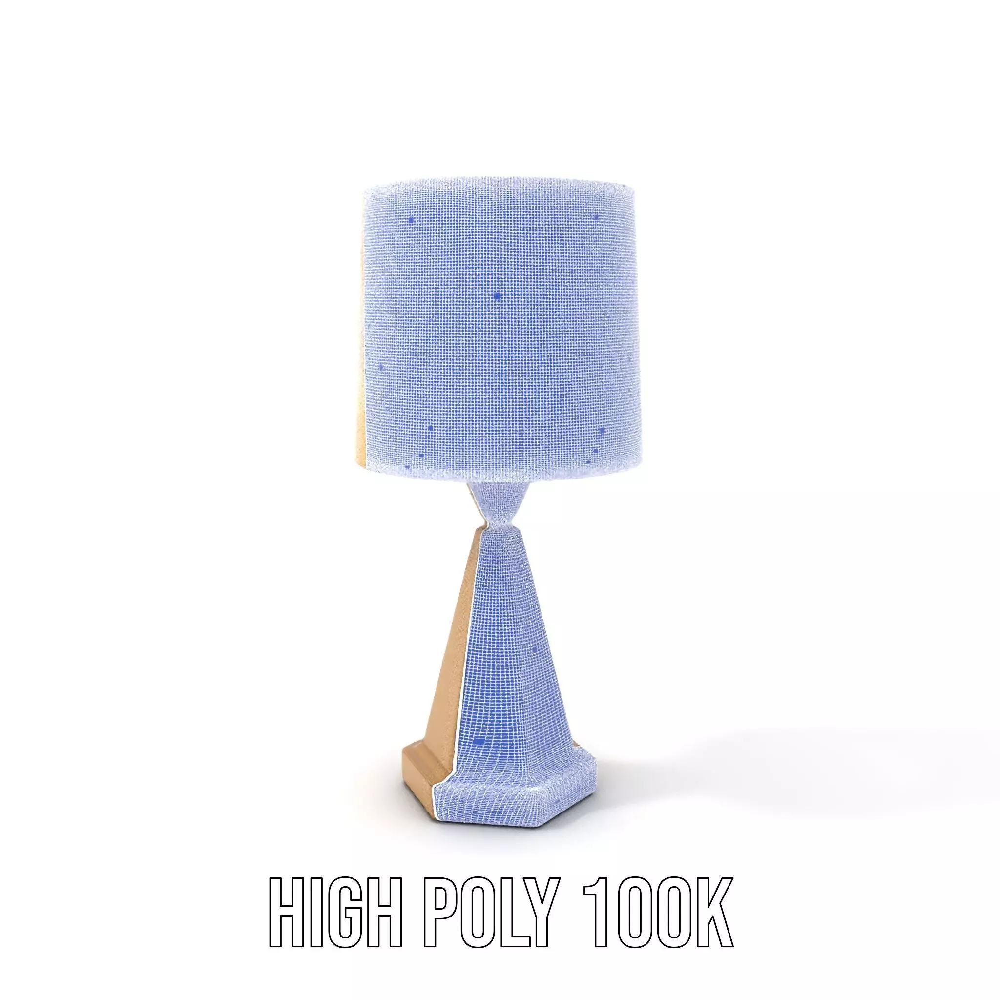 Elegant Brass Table Lamp model pack Low-poly 3D model_4