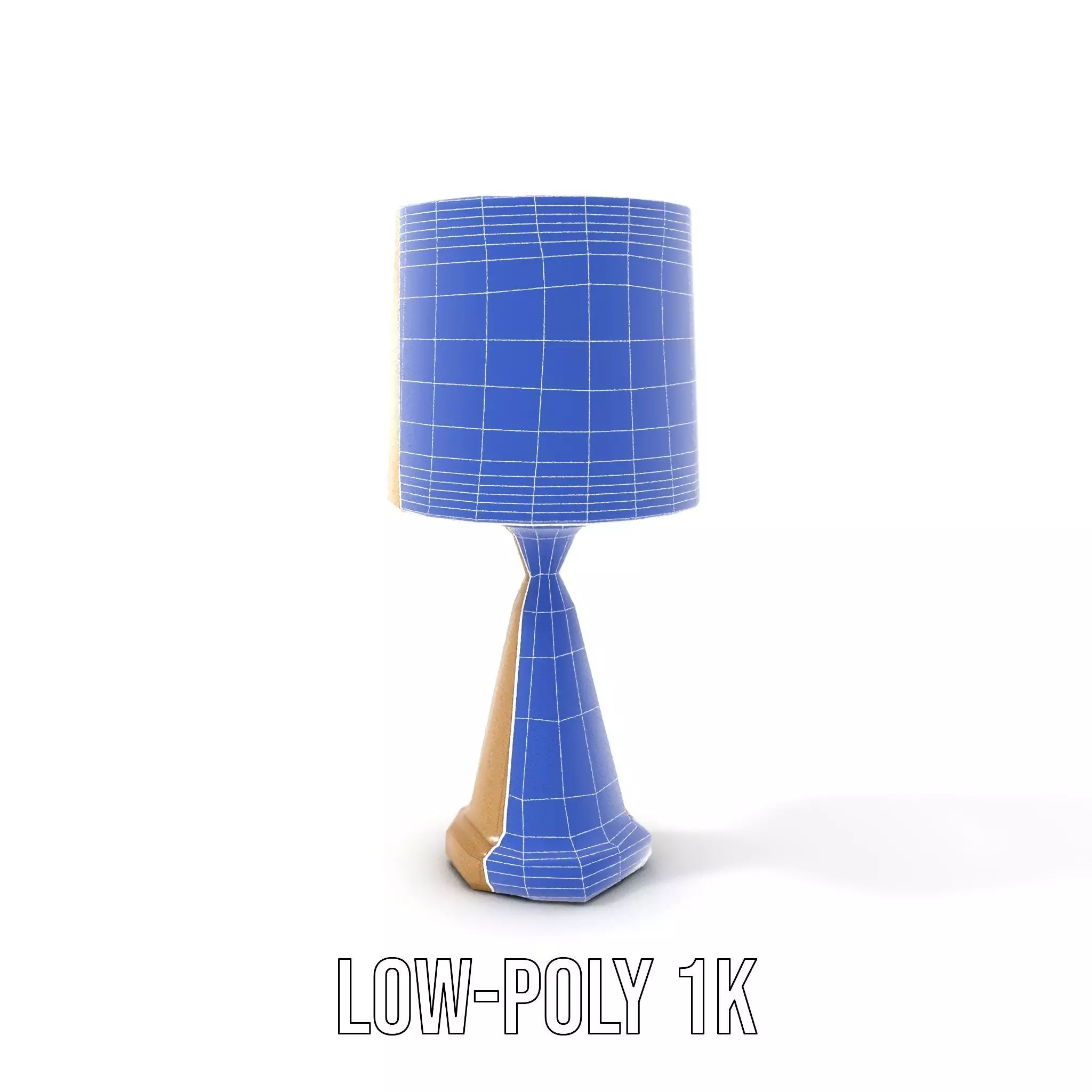 Elegant Brass Table Lamp model pack Low-poly 3D model_12