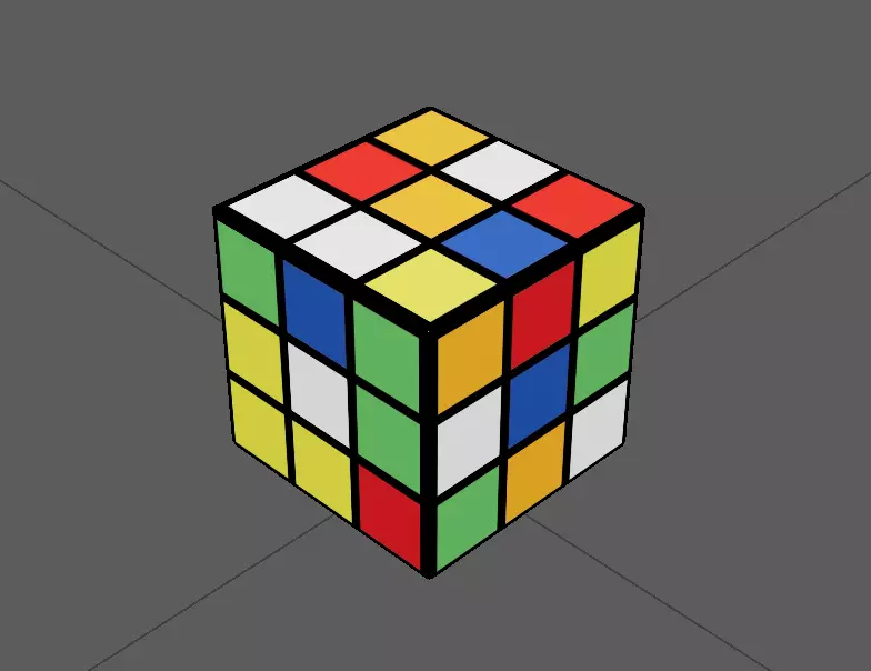 3D Rubic Cube Low-poly 3D model