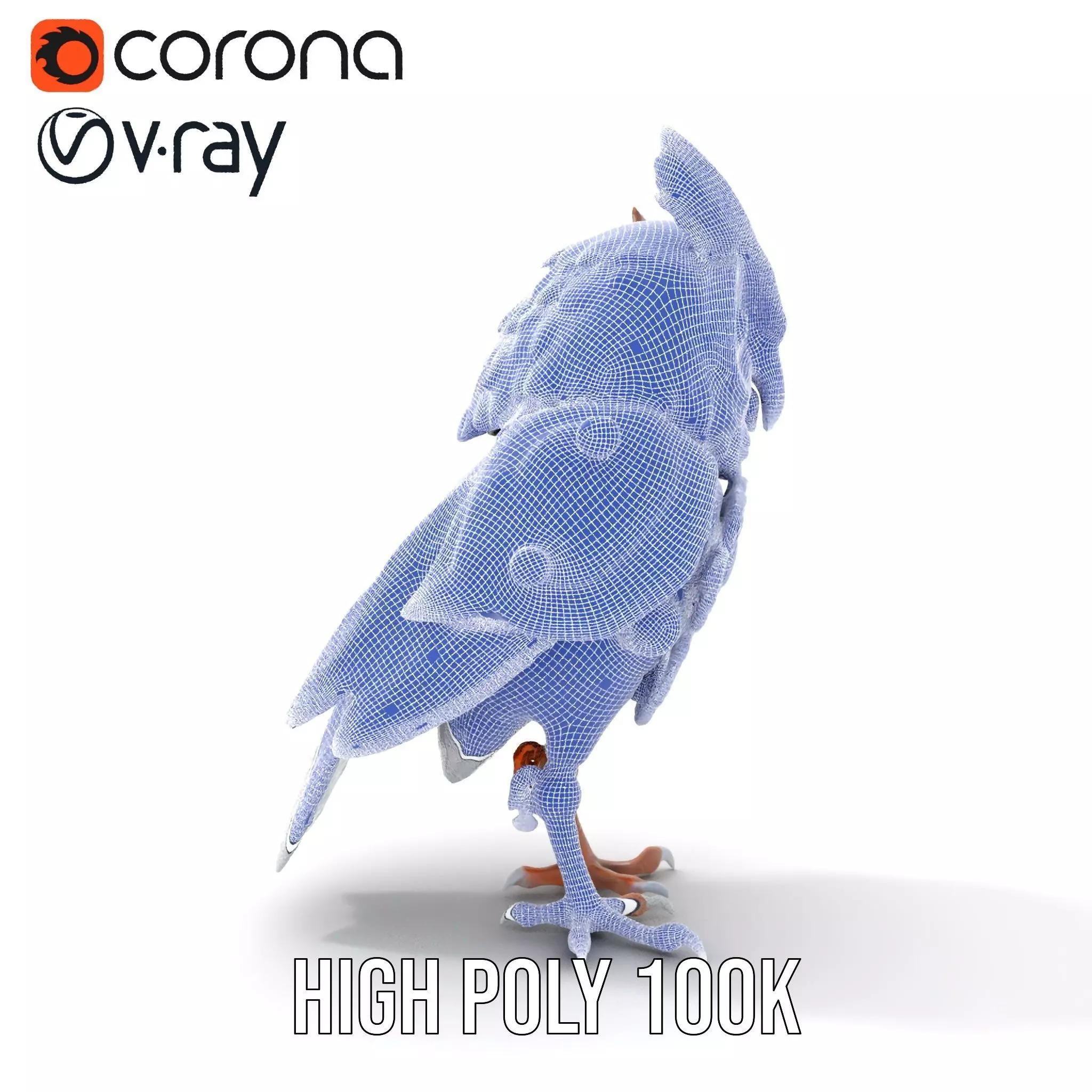 Steampunk Owl Mechanism model pack Low-poly 3D model_32