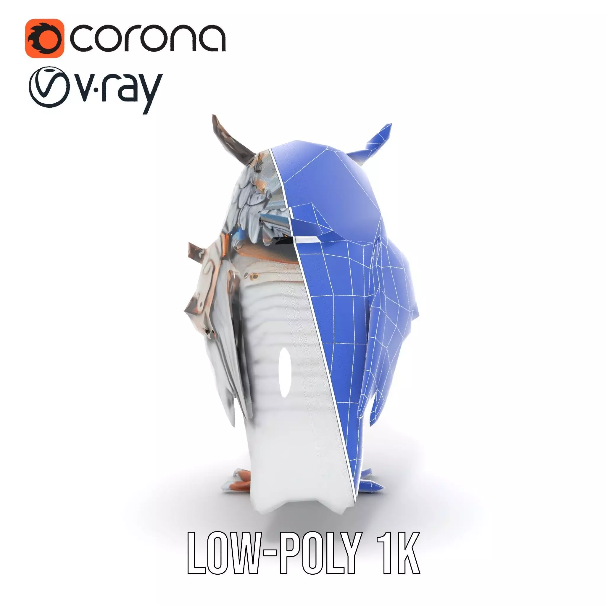 Steampunk Owl Mechanism model pack Low-poly 3D model_22