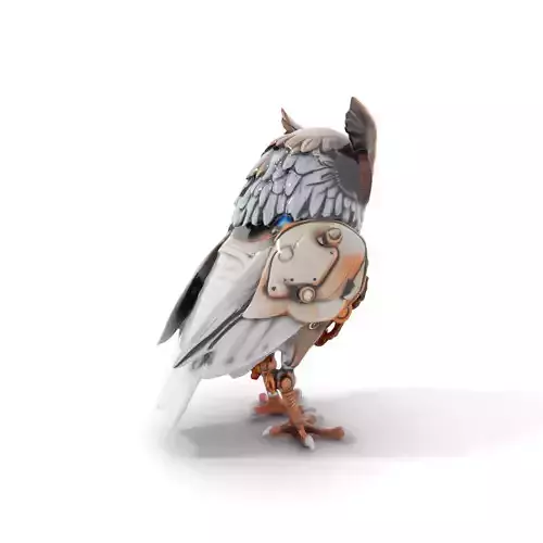 Steampunk Owl Mechanism model pack Low-poly 3D model