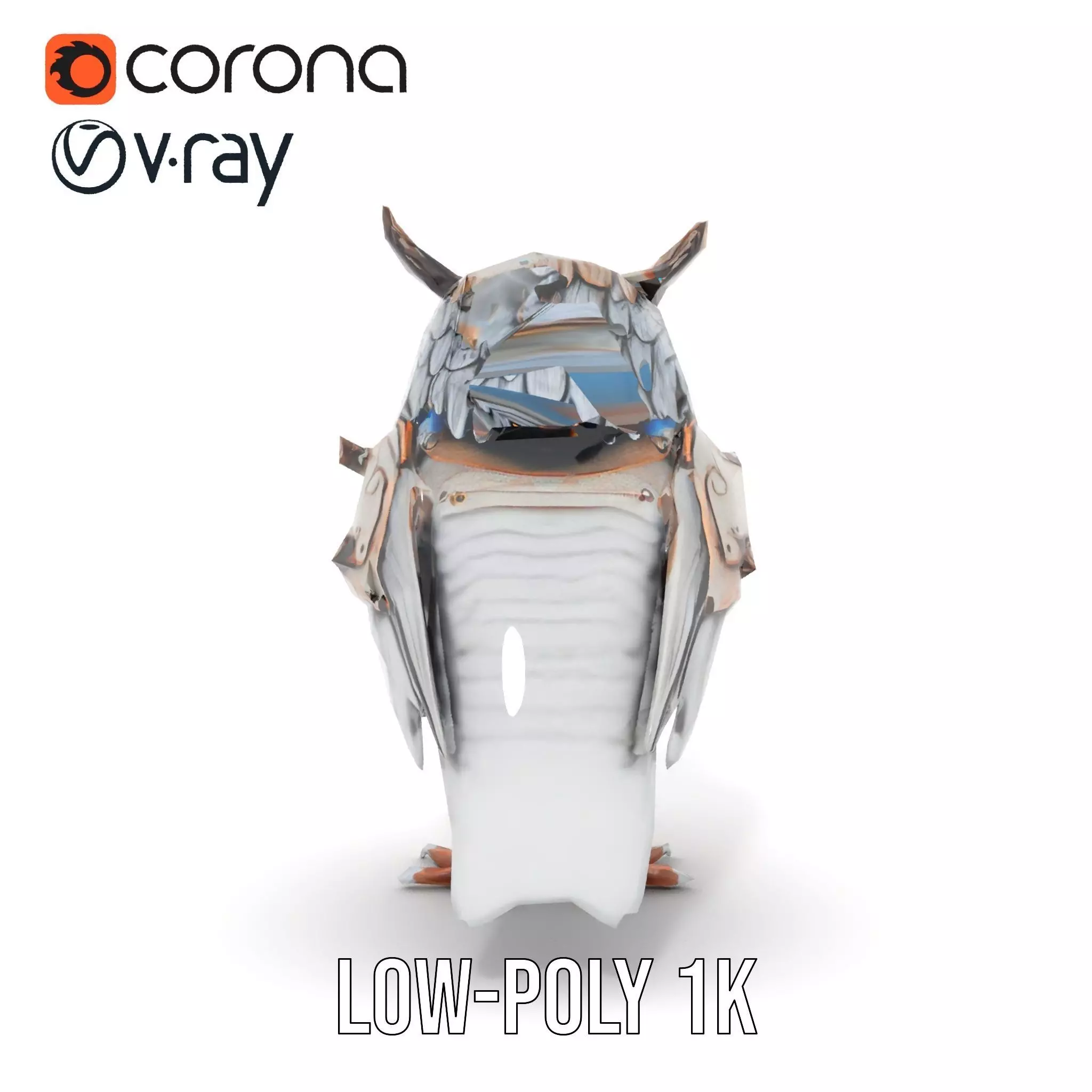 Steampunk Owl Mechanism model pack Low-poly 3D model_25