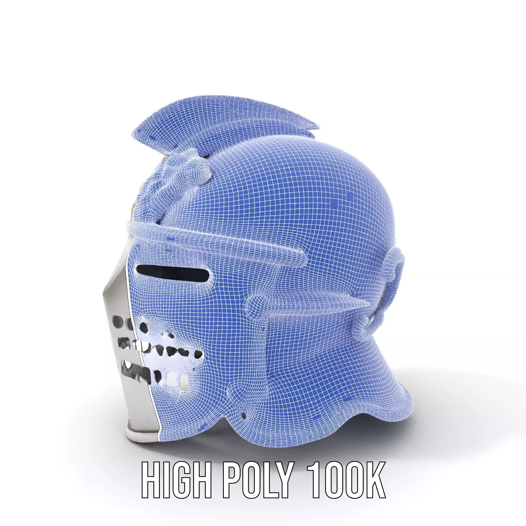 Ornate Medieval Helmet model pack Low-poly 3D model_4