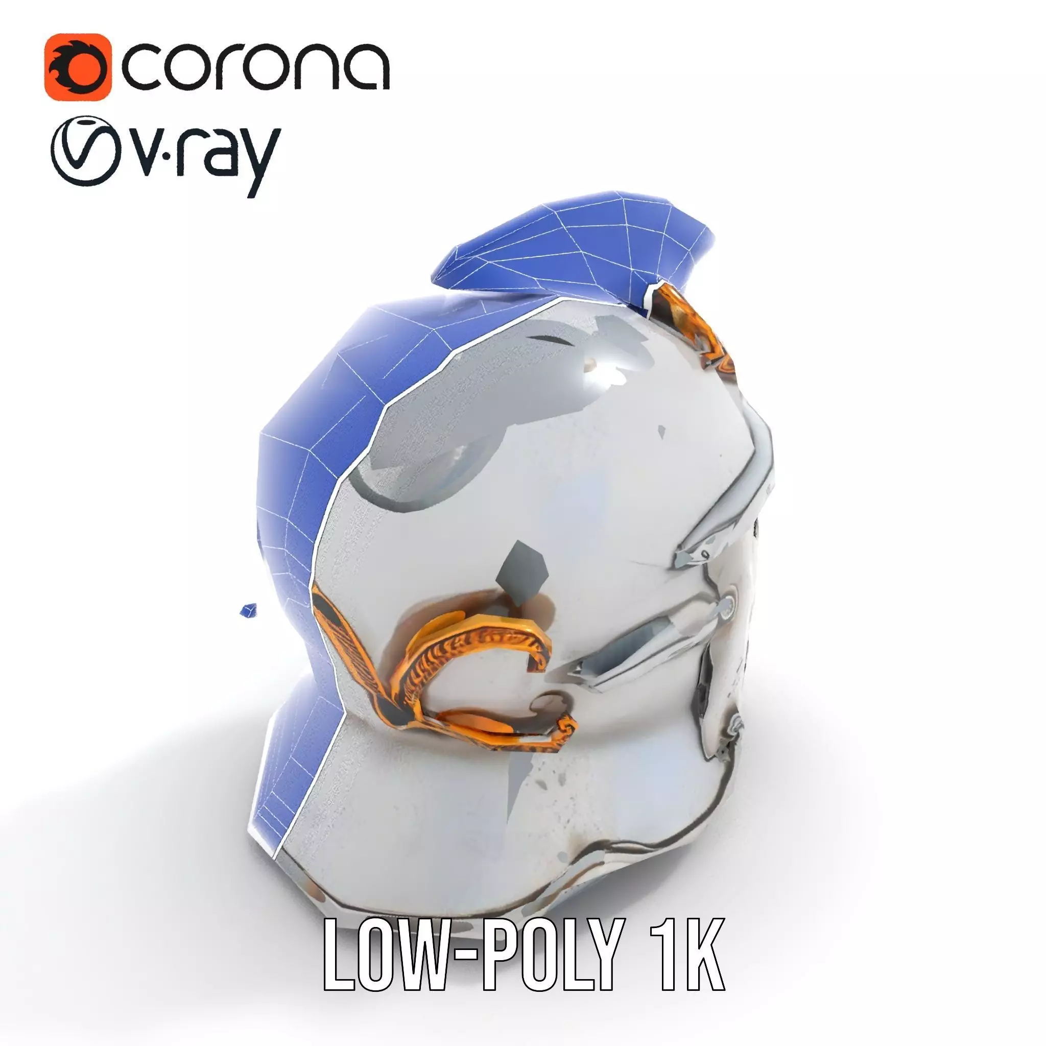 Ornate Medieval Helmet model pack Low-poly 3D model_27