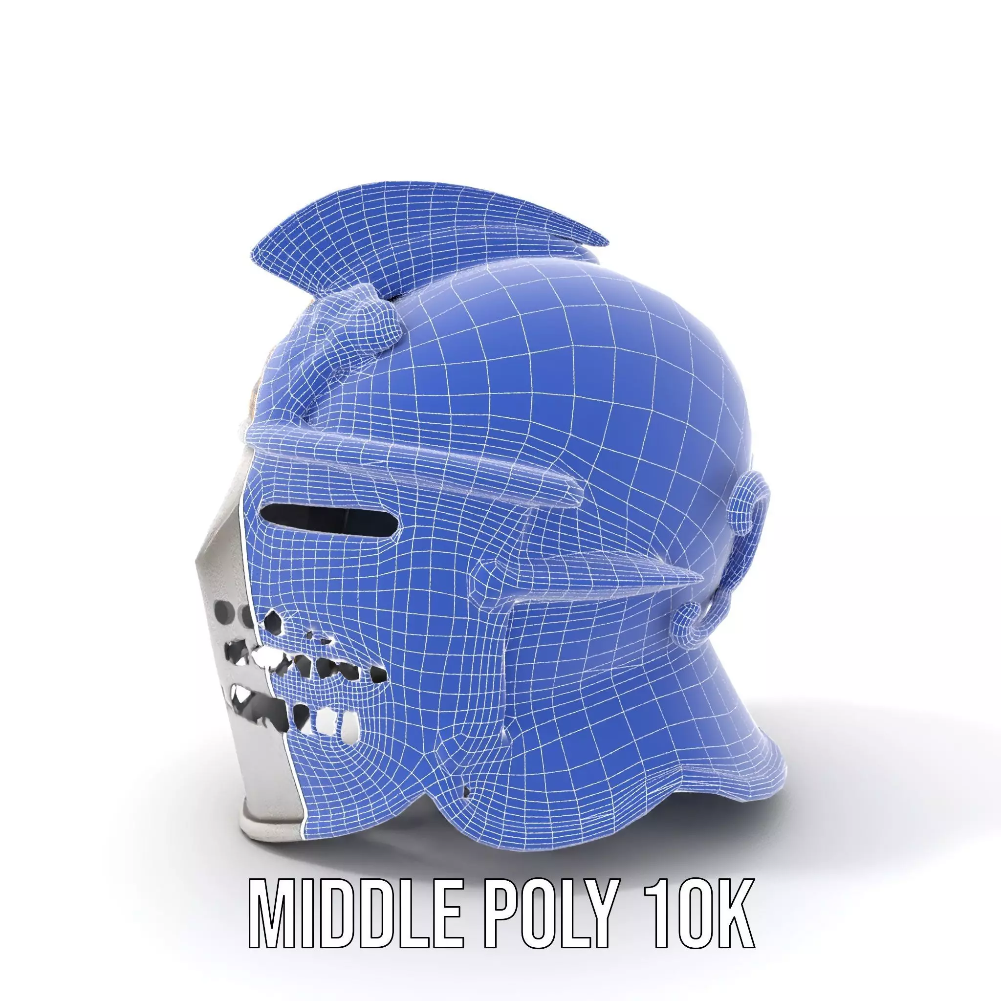 Ornate Medieval Helmet model pack Low-poly 3D model_13