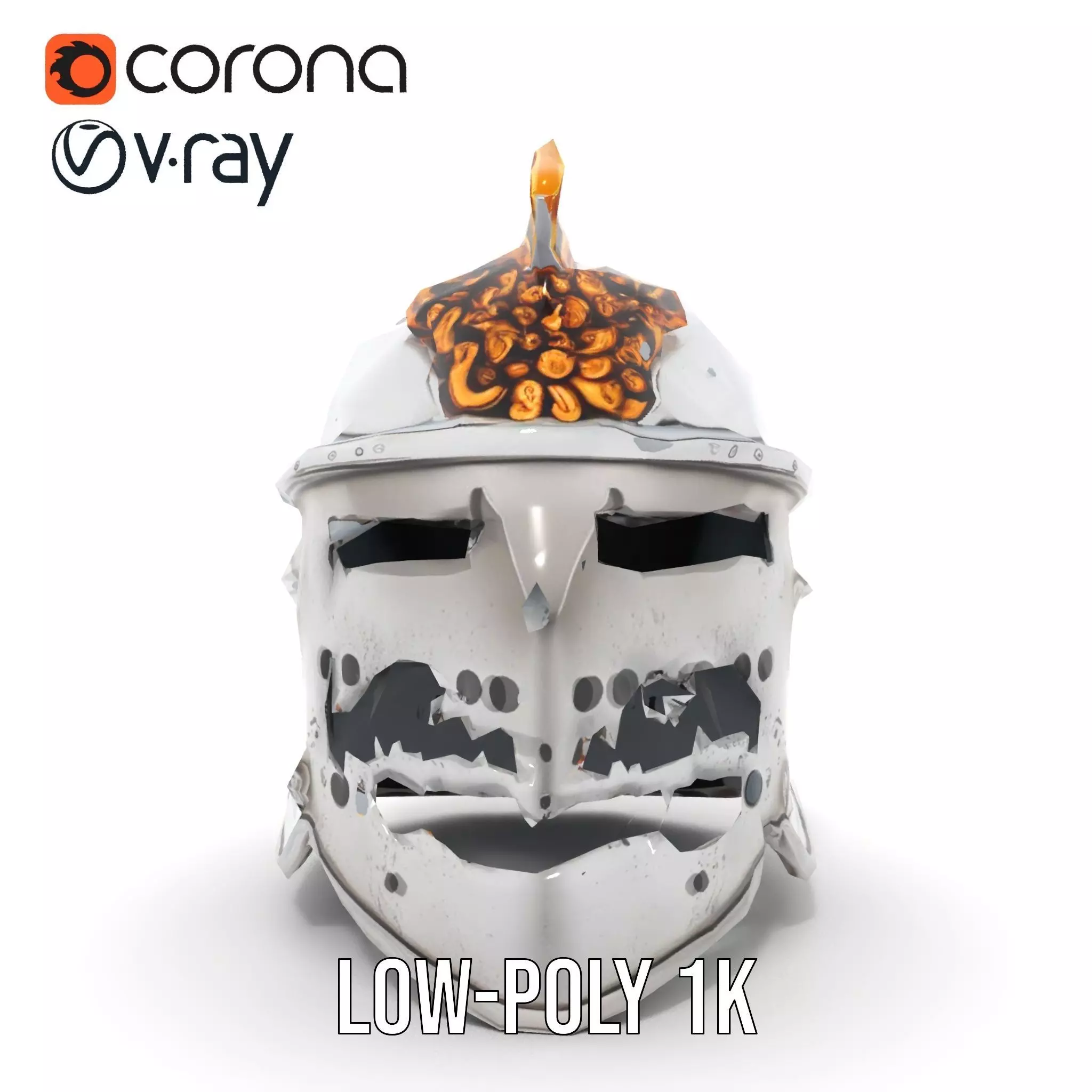 Ornate Medieval Helmet model pack Low-poly 3D model_21