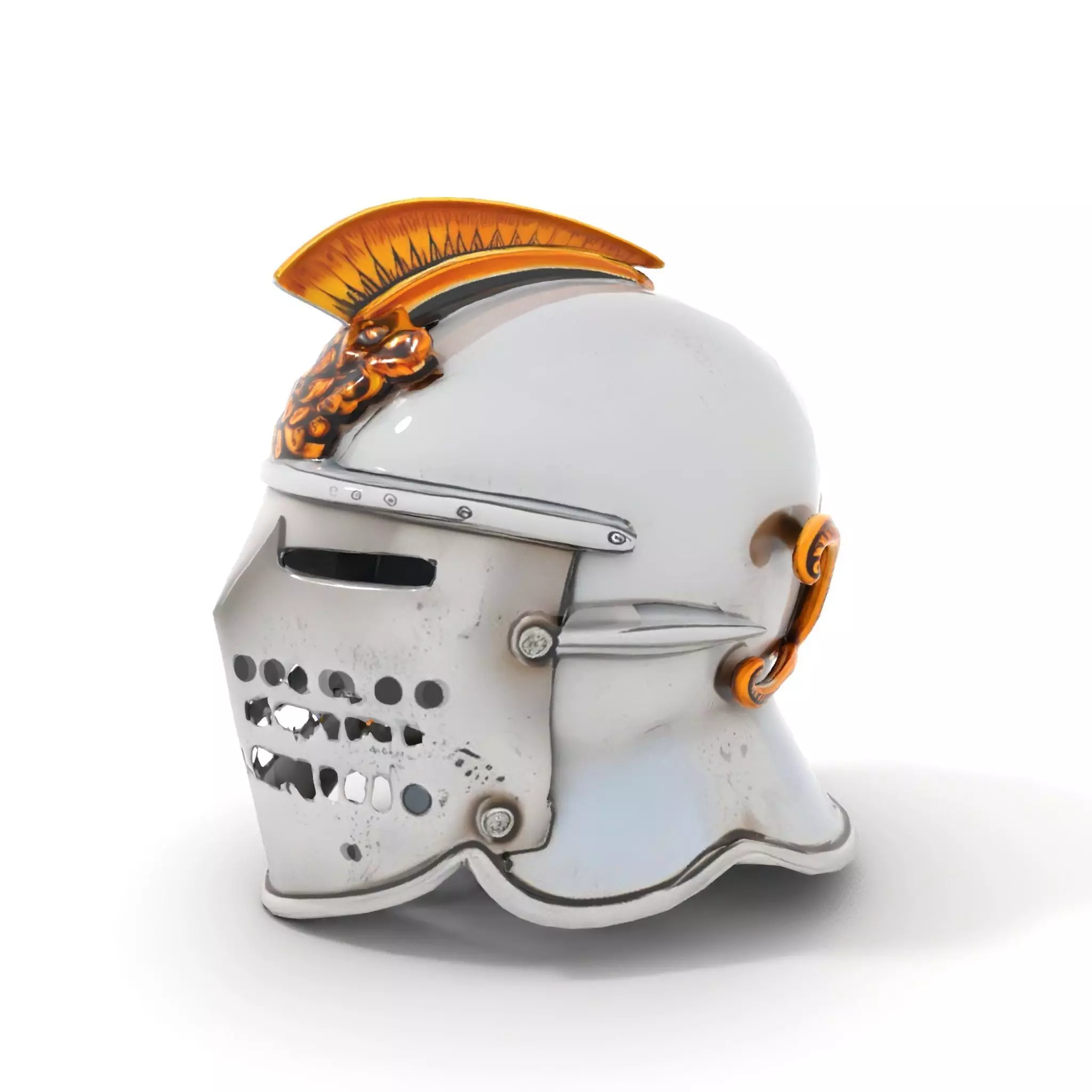 Ornate Medieval Helmet model pack Low-poly 3D model_11