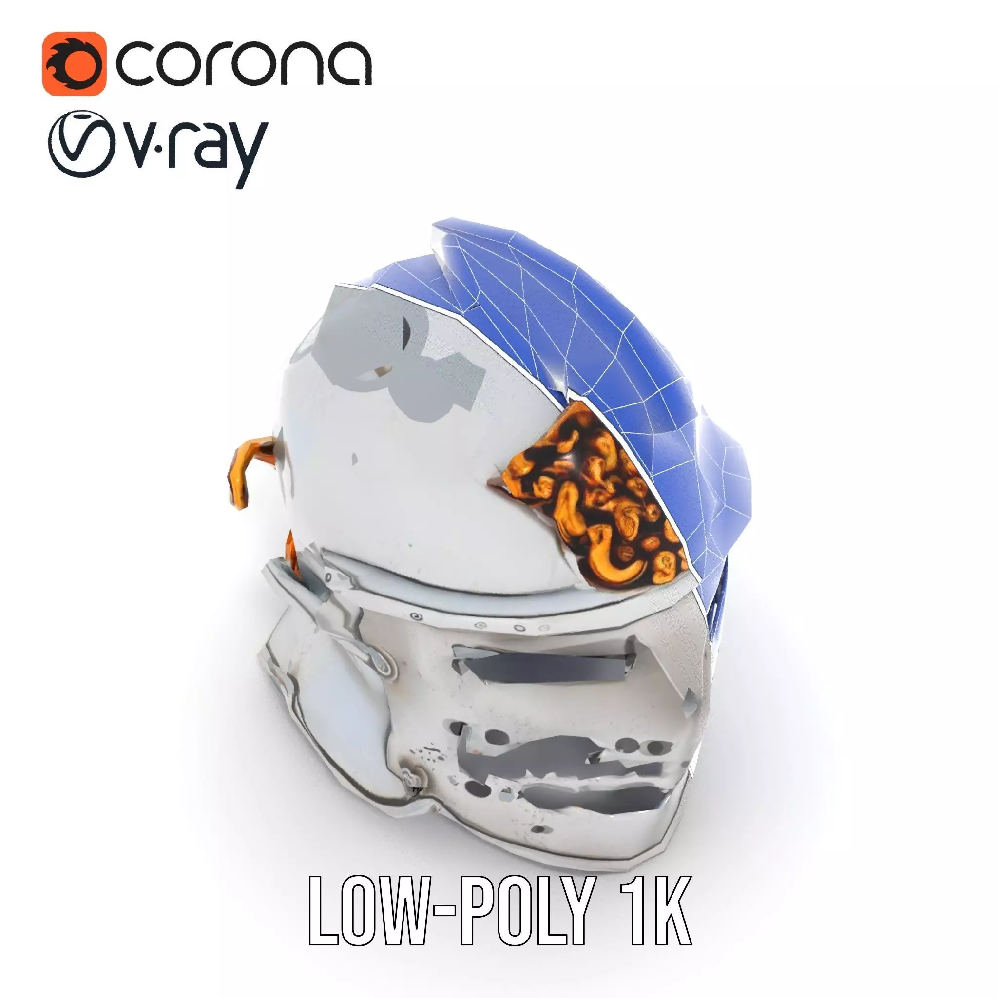 Ornate Medieval Helmet model pack Low-poly 3D model_16