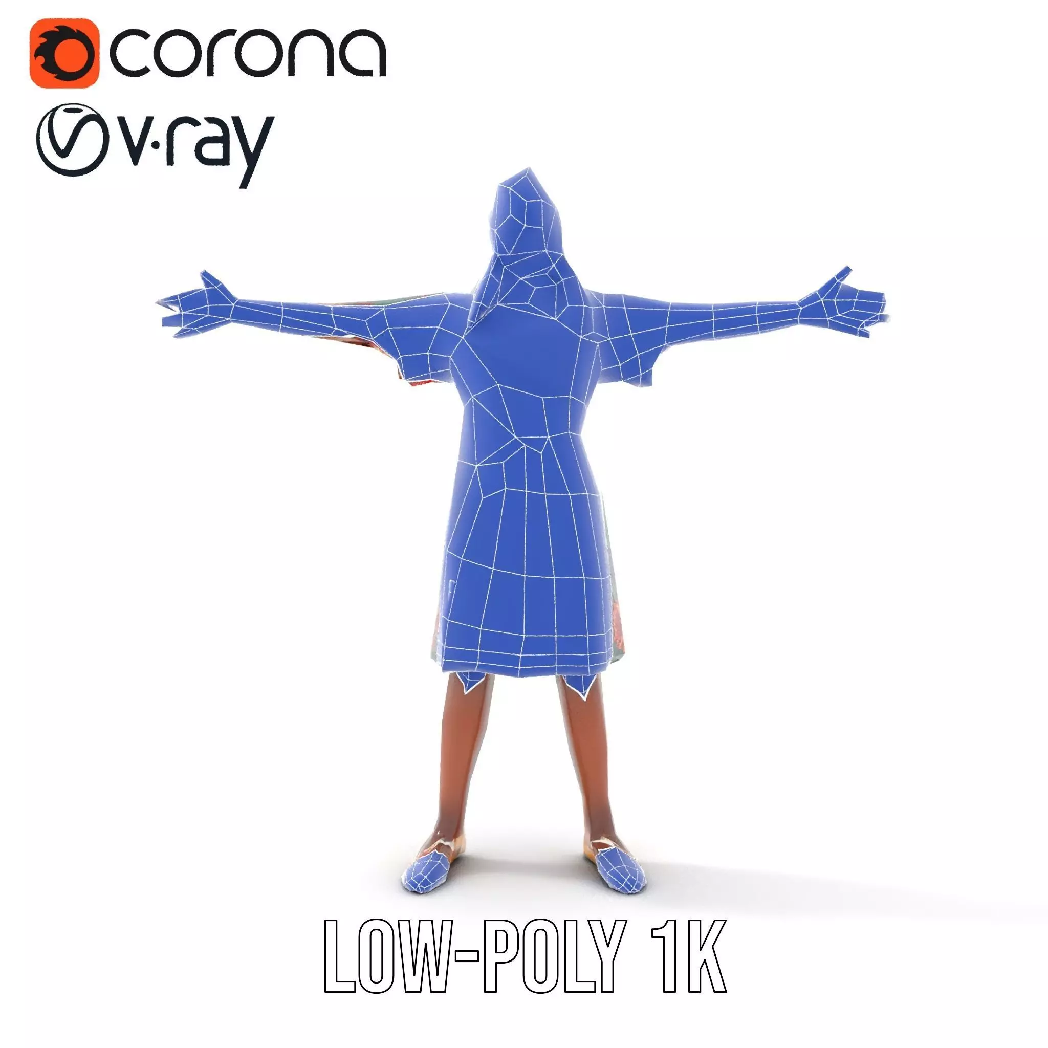 Colorful Sunflower Dress model pack Low-poly 3D model_12