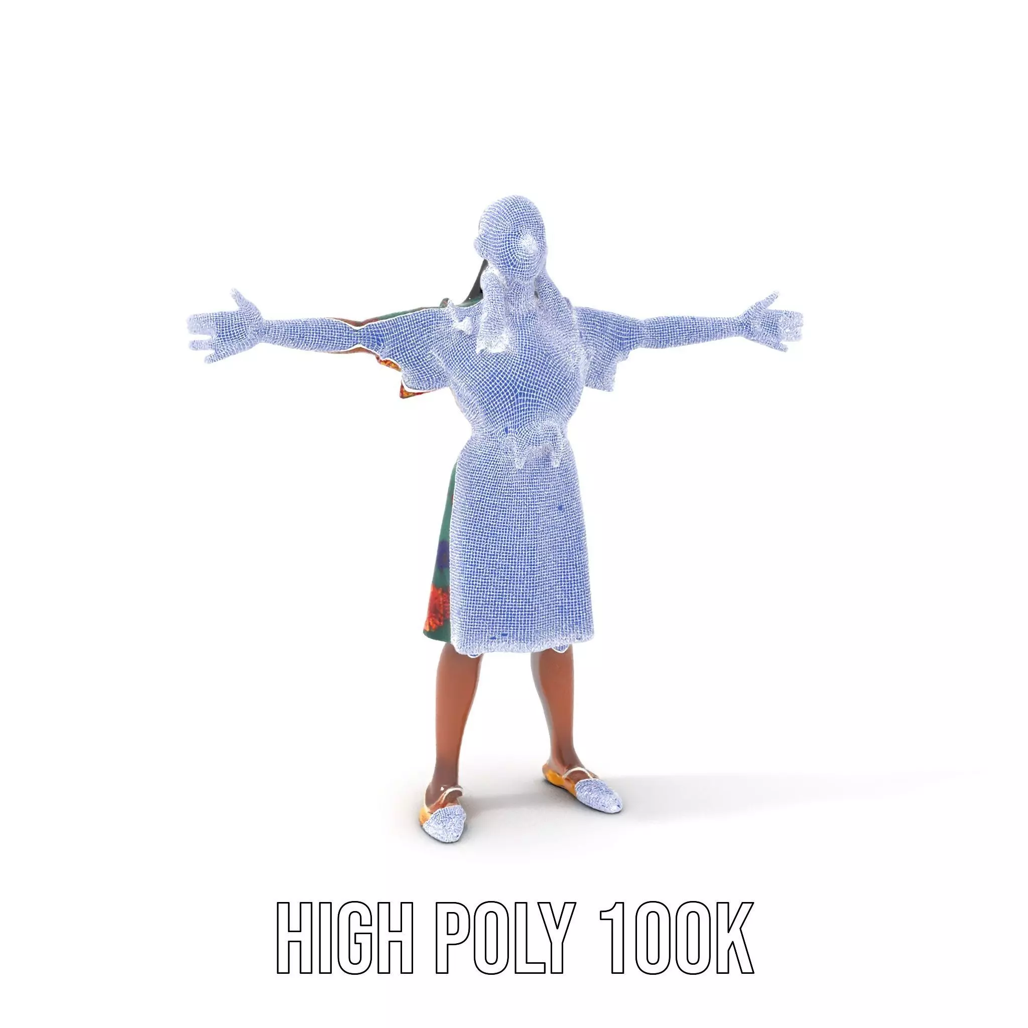 Colorful Sunflower Dress model pack Low-poly 3D model_4