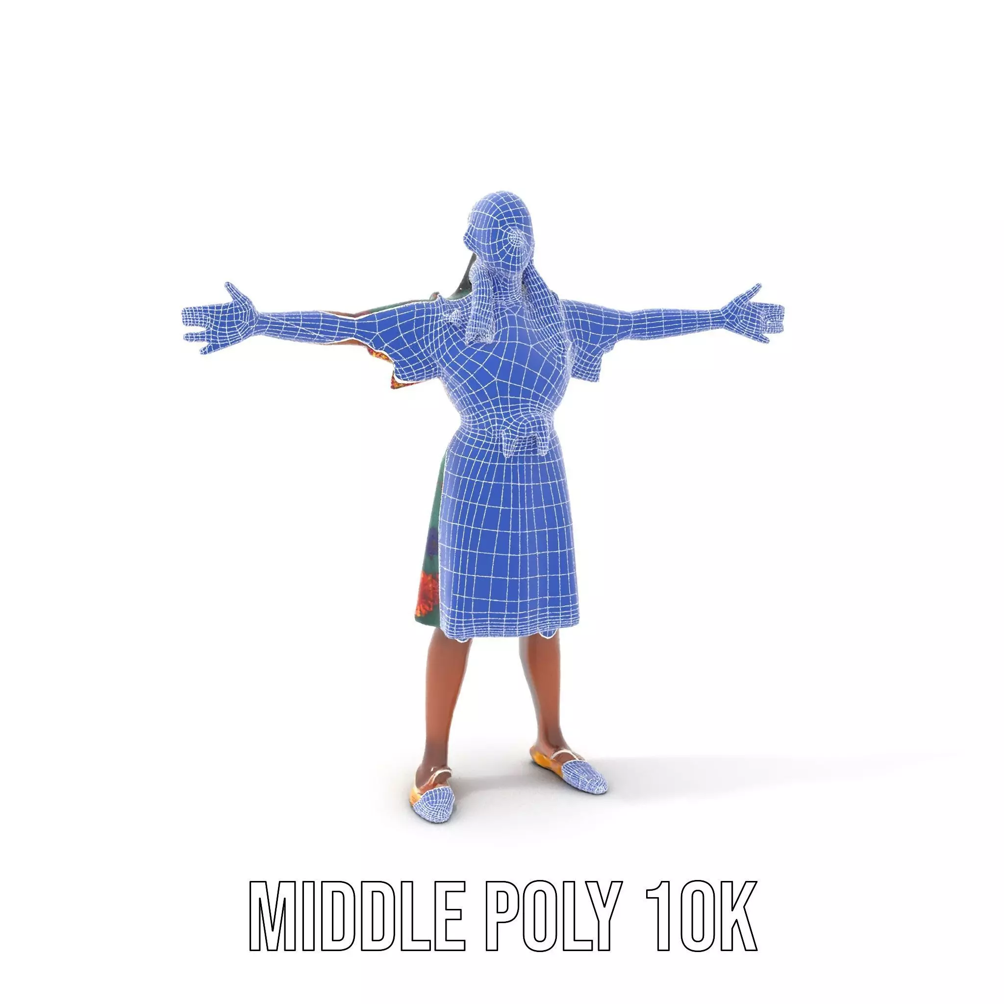 Colorful Sunflower Dress model pack Low-poly 3D model_24