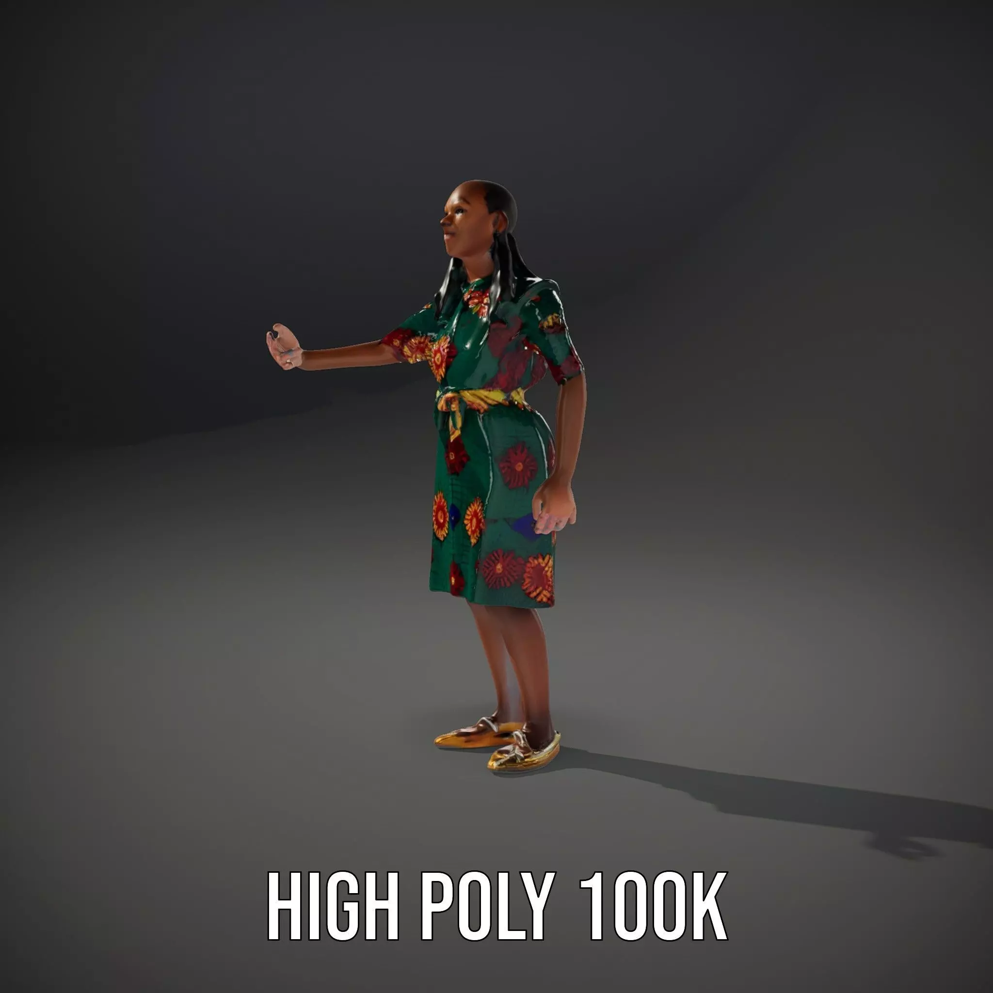 Colorful Sunflower Dress model pack Low-poly 3D model_10