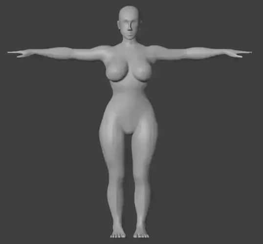 Female basemesh blockout for sculpting