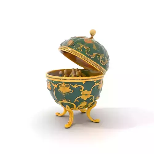 Emerald Enchanted Egg model pack Low-poly 3D model