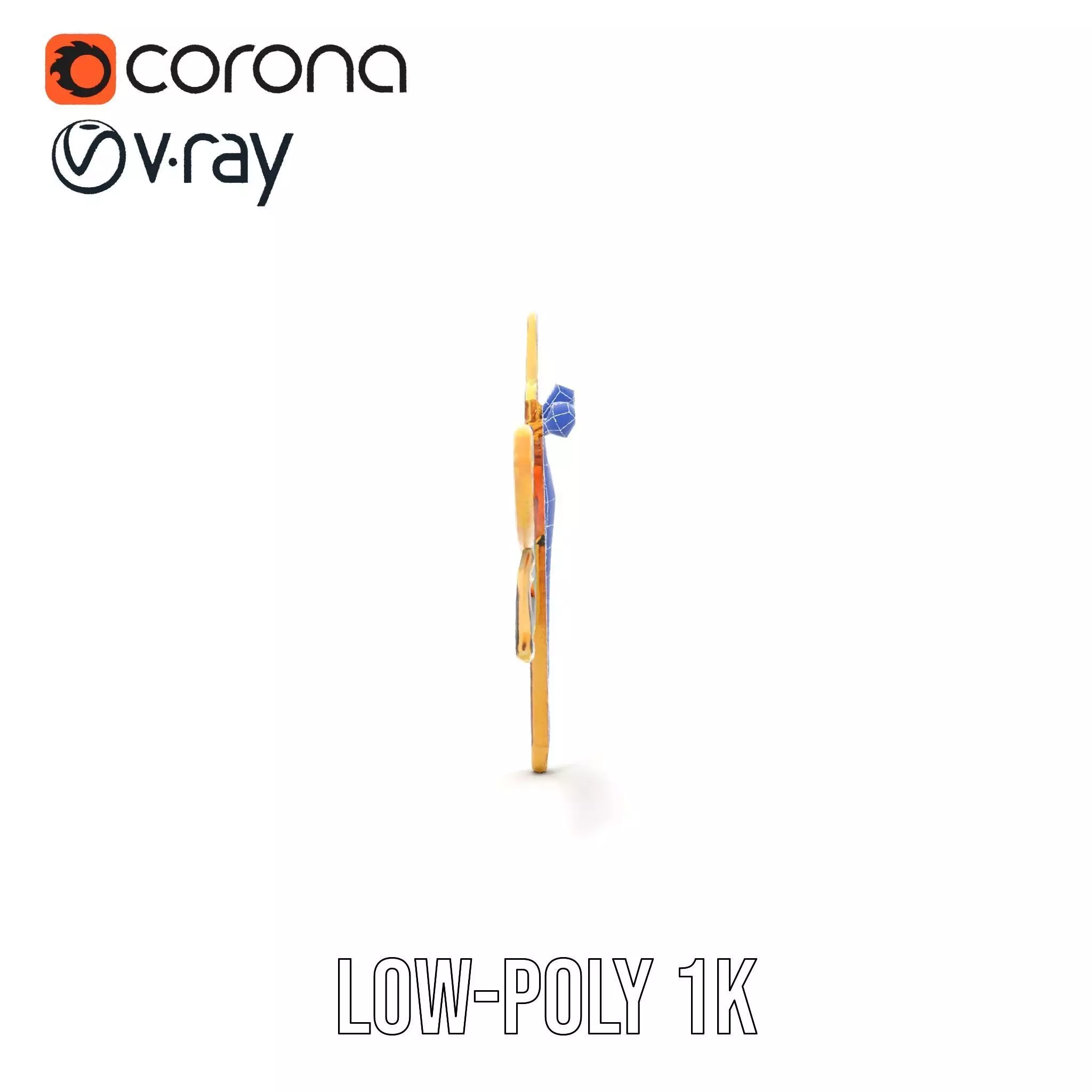 Elegant Dragonfly Brooch model pack Low-poly 3D model_17