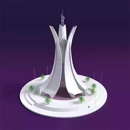 Martyrs Memorial Maqam Echahid 3D Model 3D model