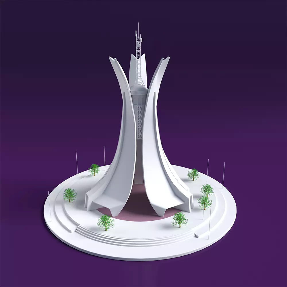 Martyrs Memorial Maqam Echahid 3D Model 3D model_0