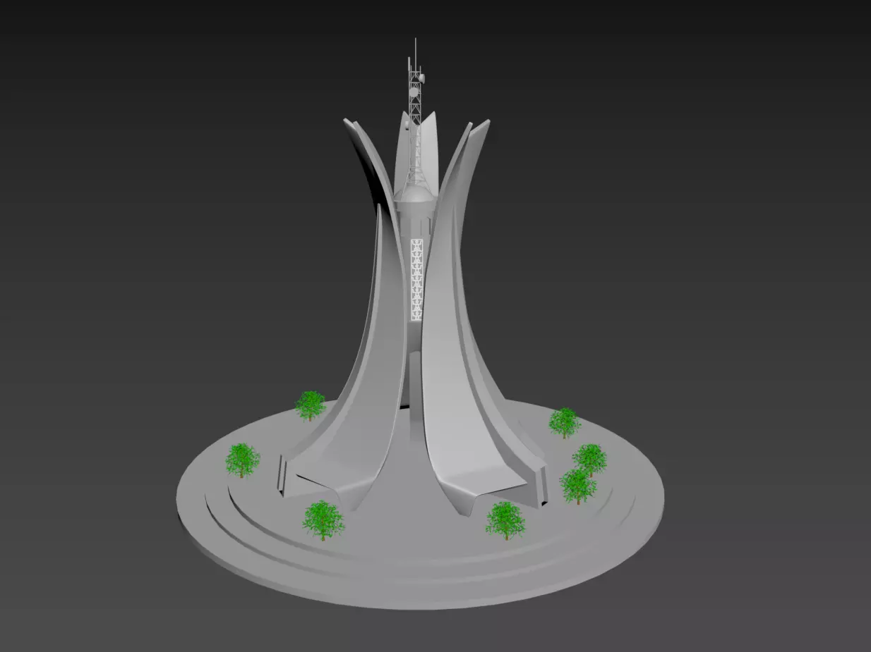 Martyrs Memorial Maqam Echahid 3D Model 3D model_6