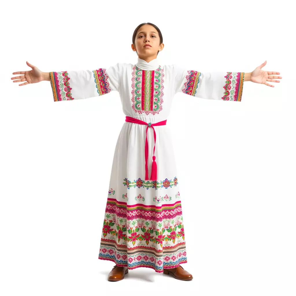 Traditional Embroidered Dress model pack Low-poly 3D model_2