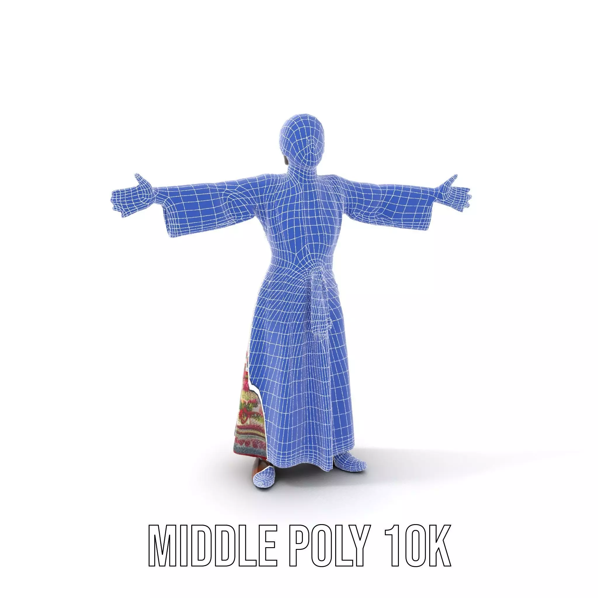 Traditional Embroidered Dress model pack Low-poly 3D model_30