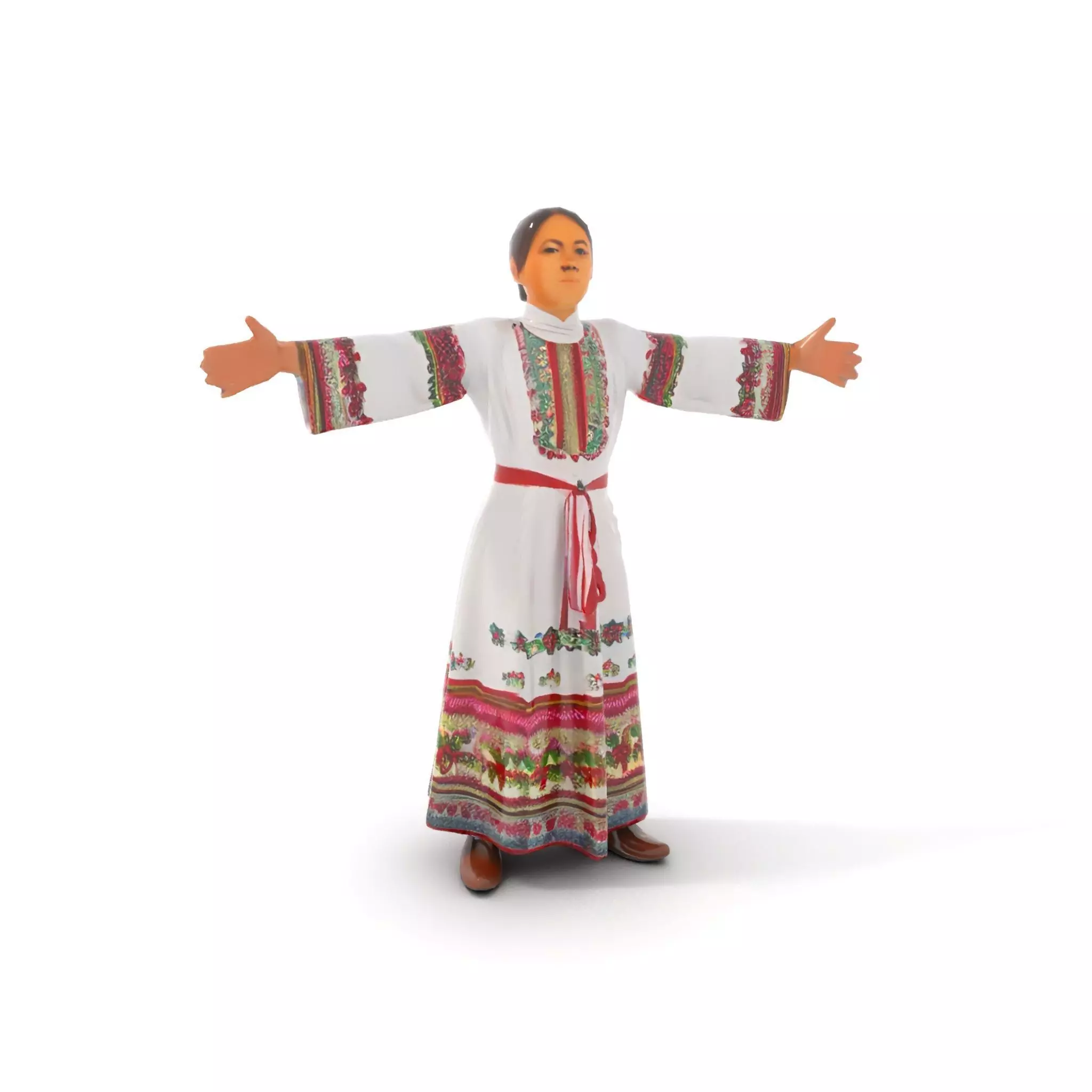 Traditional Embroidered Dress model pack Low-poly 3D model_6
