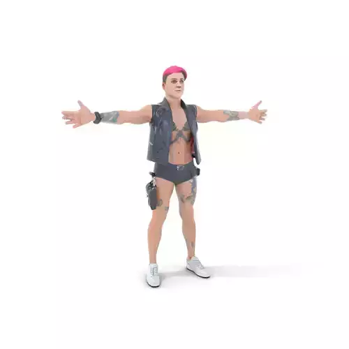 Edgy Punk Icon model pack Low-poly 3D model