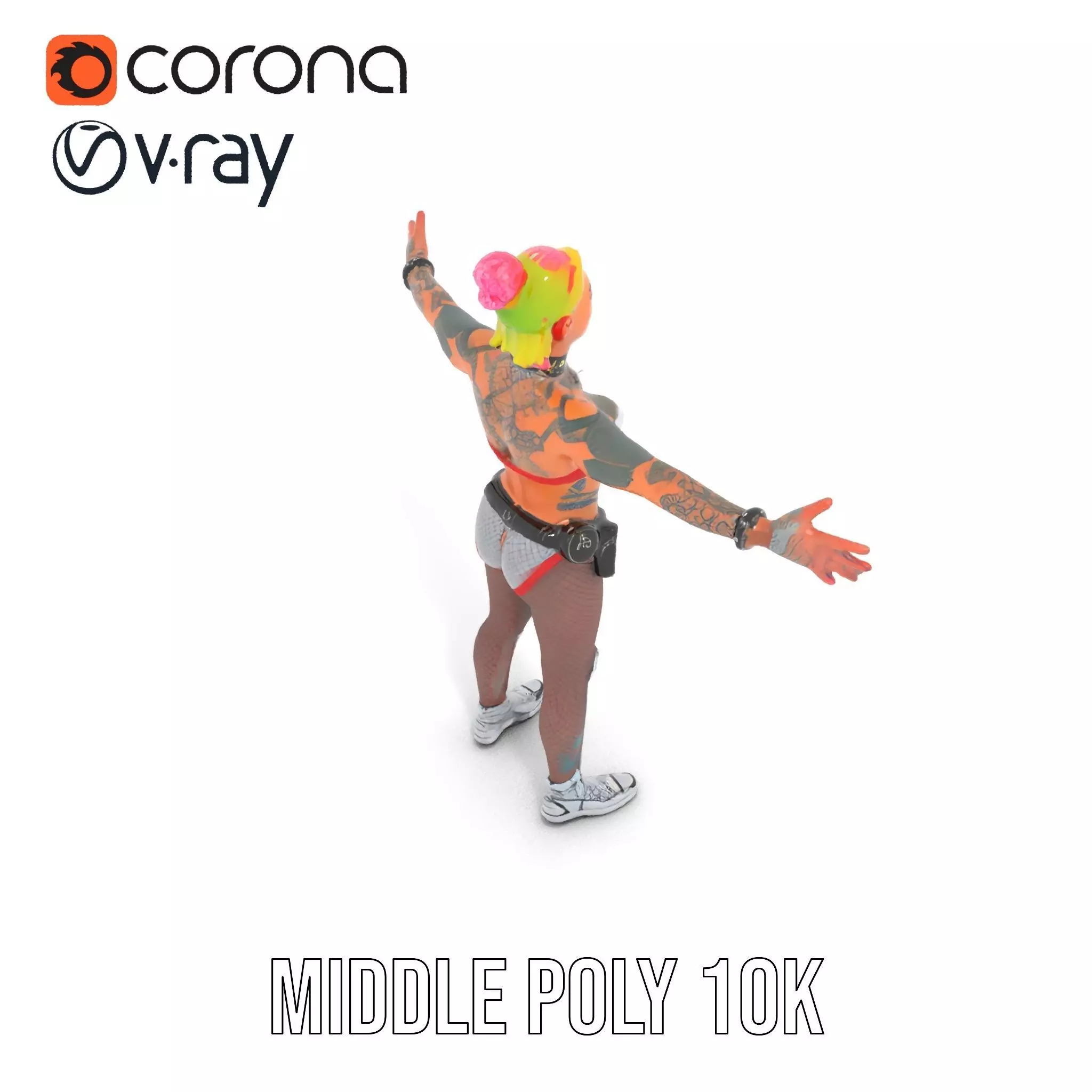 Cyberpunk Performer model pack Low-poly 3D model_25