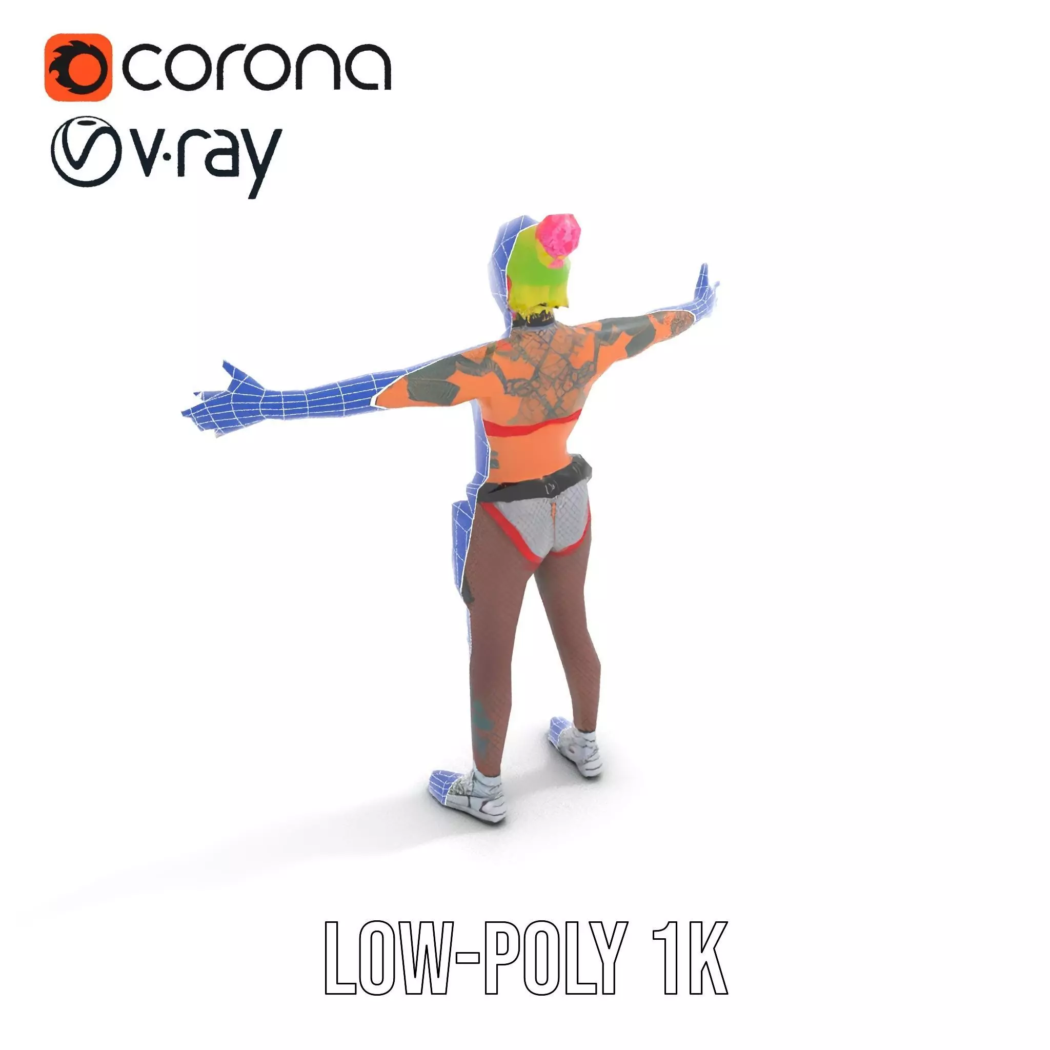 Cyberpunk Performer model pack Low-poly 3D model_30